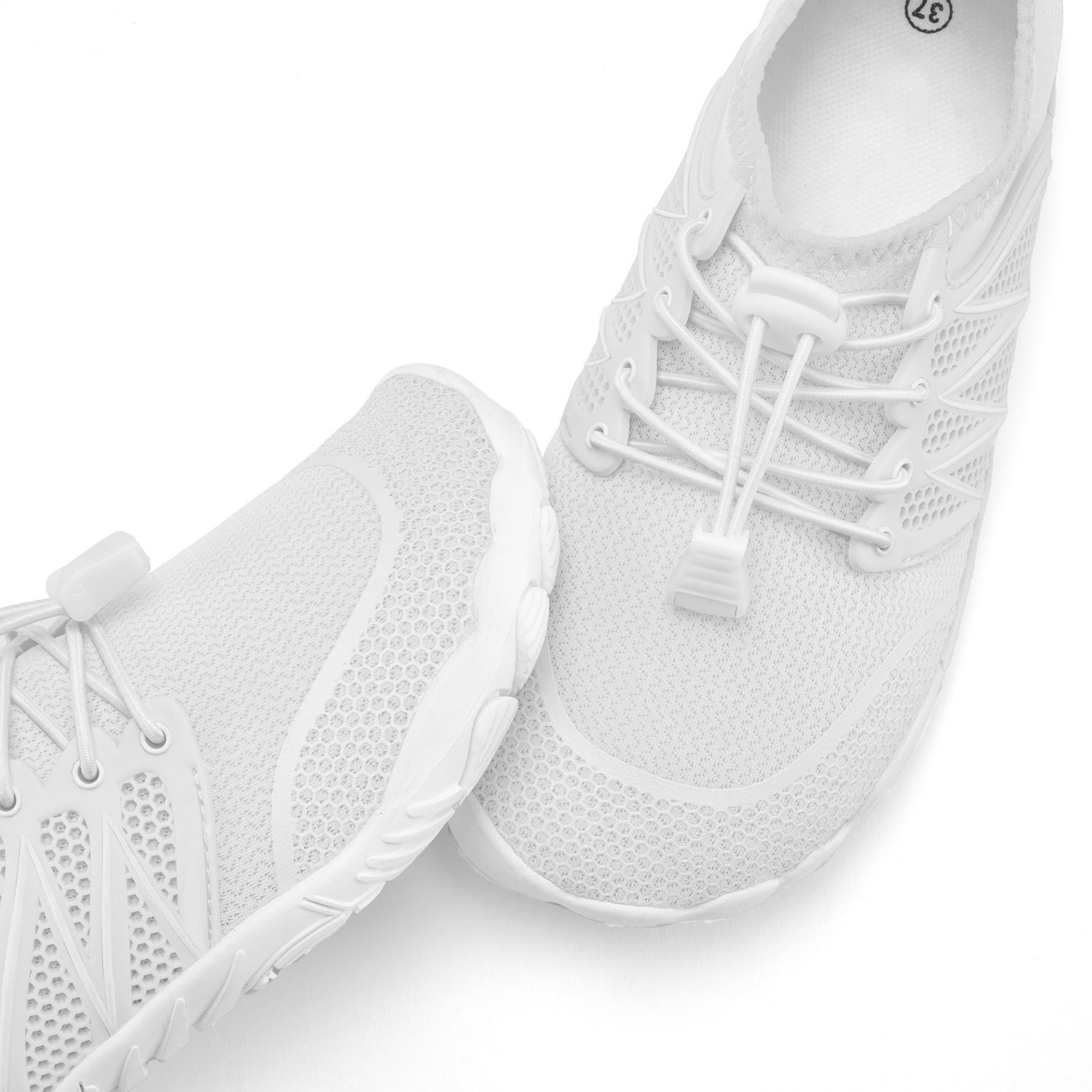Venice Beach Badelatsche, Badeschuhe, Badeschlappe, Barfußschuh, leichter Slipper Aquaschuh Wasserschuh mit elastischen Bändern, schnelltrocknend VEGAN