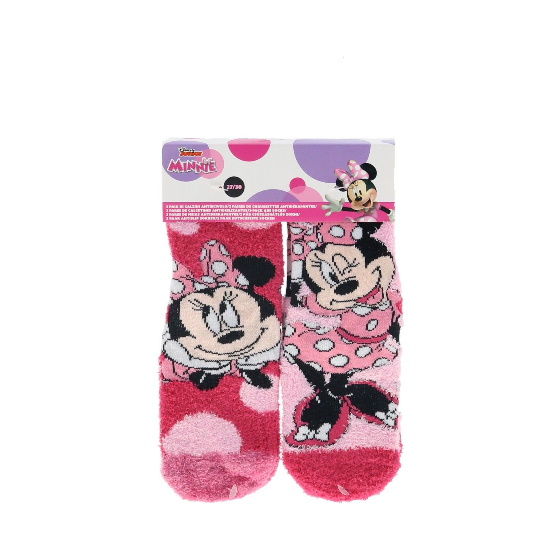 Disney Minnie Mouse Socken Kinder Socken – 2er-Pack Flauschige Kuschelsocken