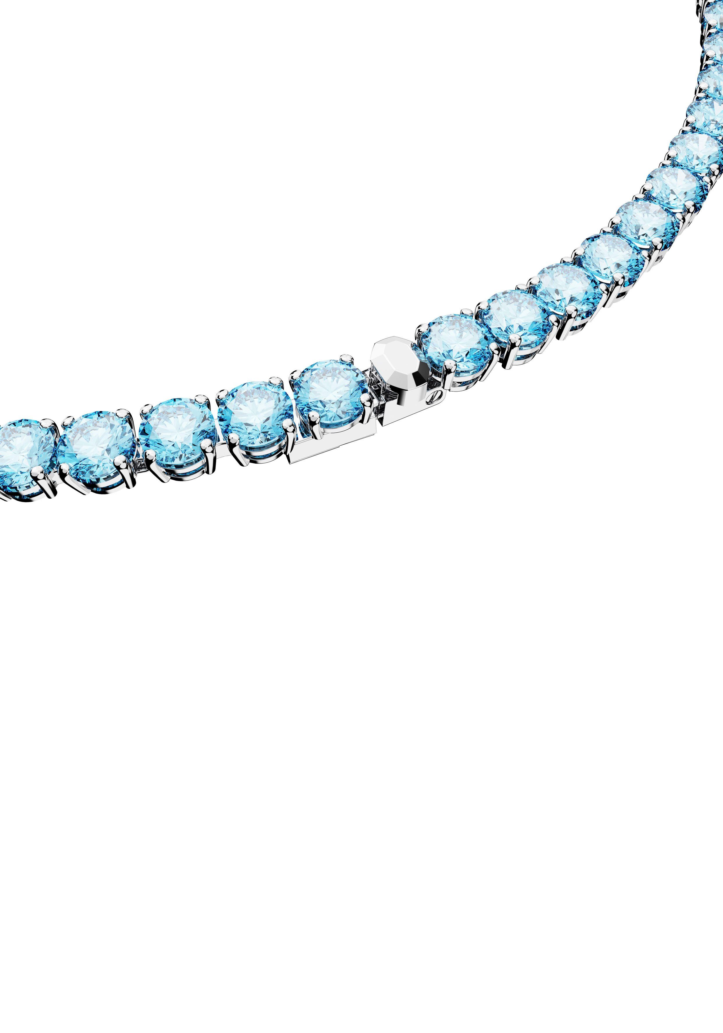Swarovski Collier Matrix Tenniskette, Rundschliff, blau-blau 5681799, Swarovski® mit Kristall