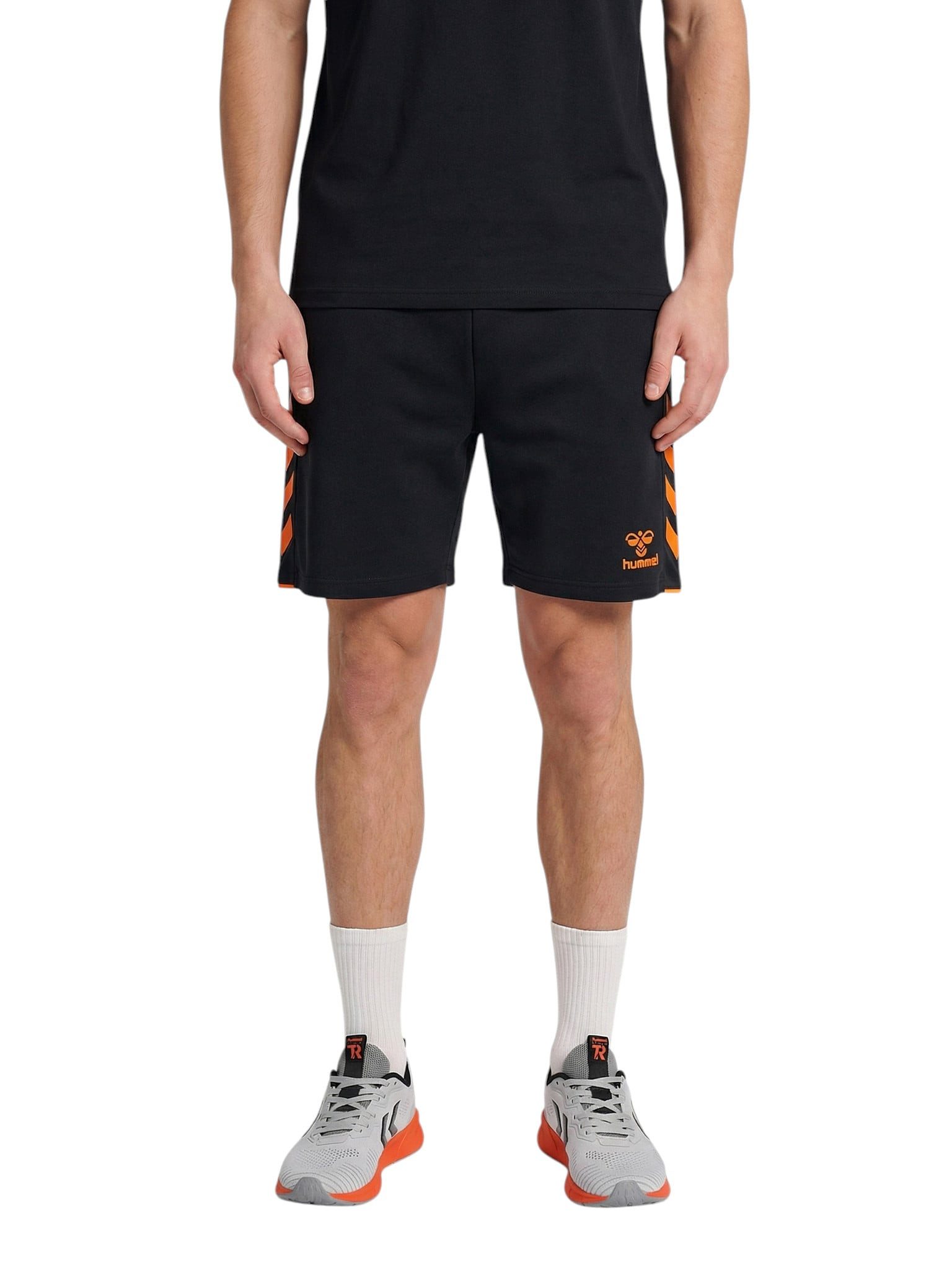 hummel Sporthose hmlCORE 2.0 Shorts (angenehmes Tragegefühl) kurz schwarz/orange Herren