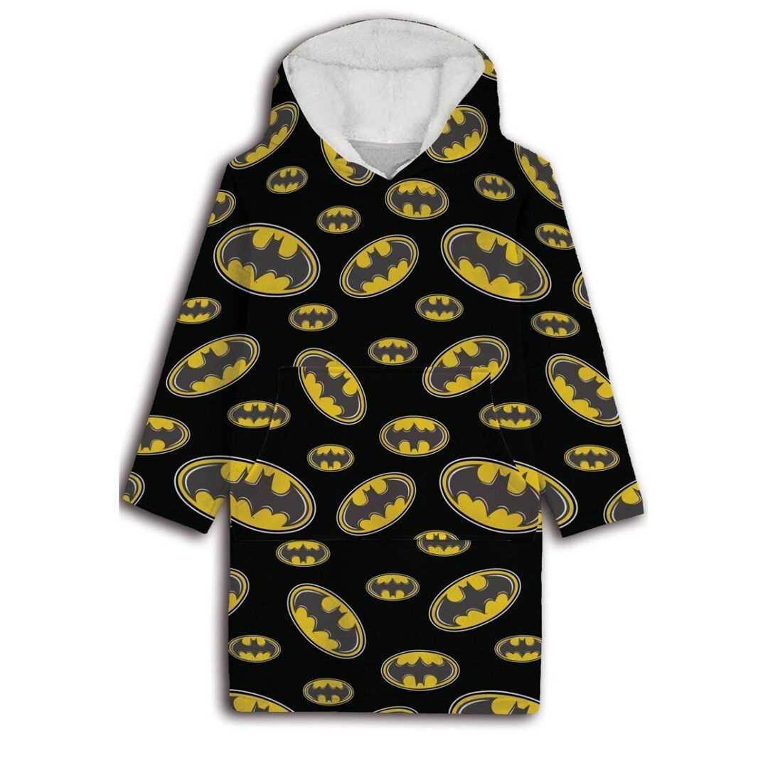 Batman Hoodie Batman Warm Hoodie Decke mit Kapuze One Size Decke für Kinder