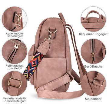 TAN.TOMI Freizeitrucksack Damen Mode Rucksack Geldbörsen Mehrzweck, Design Handtaschen und Schultertasche