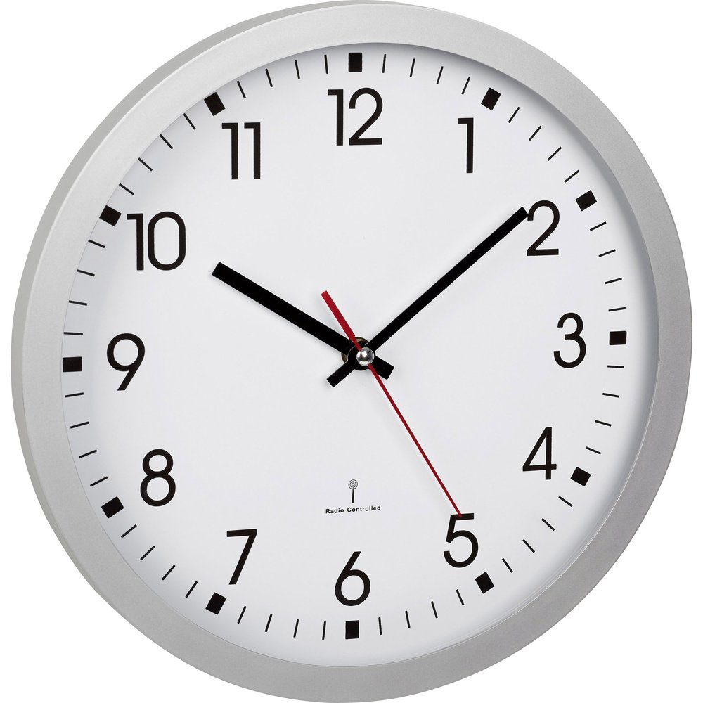 Wanduhr TFA Dostmann 60.3522.02 Funk Wanduhr 30 cm x 4.3 cm Silber