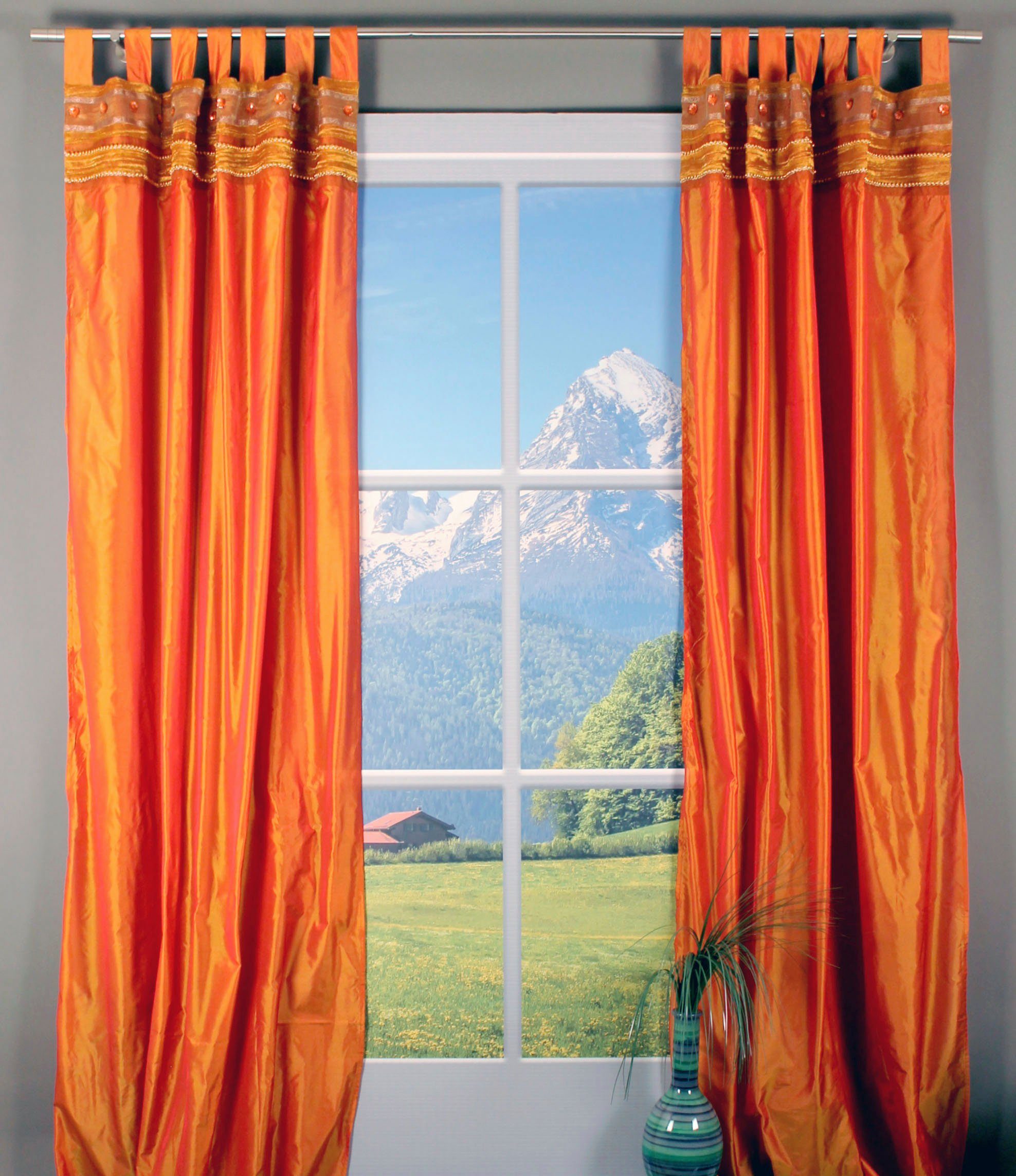 Thunersee, Dekokante HOSSNER Gardine transparent, (1 ART mit - DECO, HOME Schlaufenschal OF St), Schlaufen