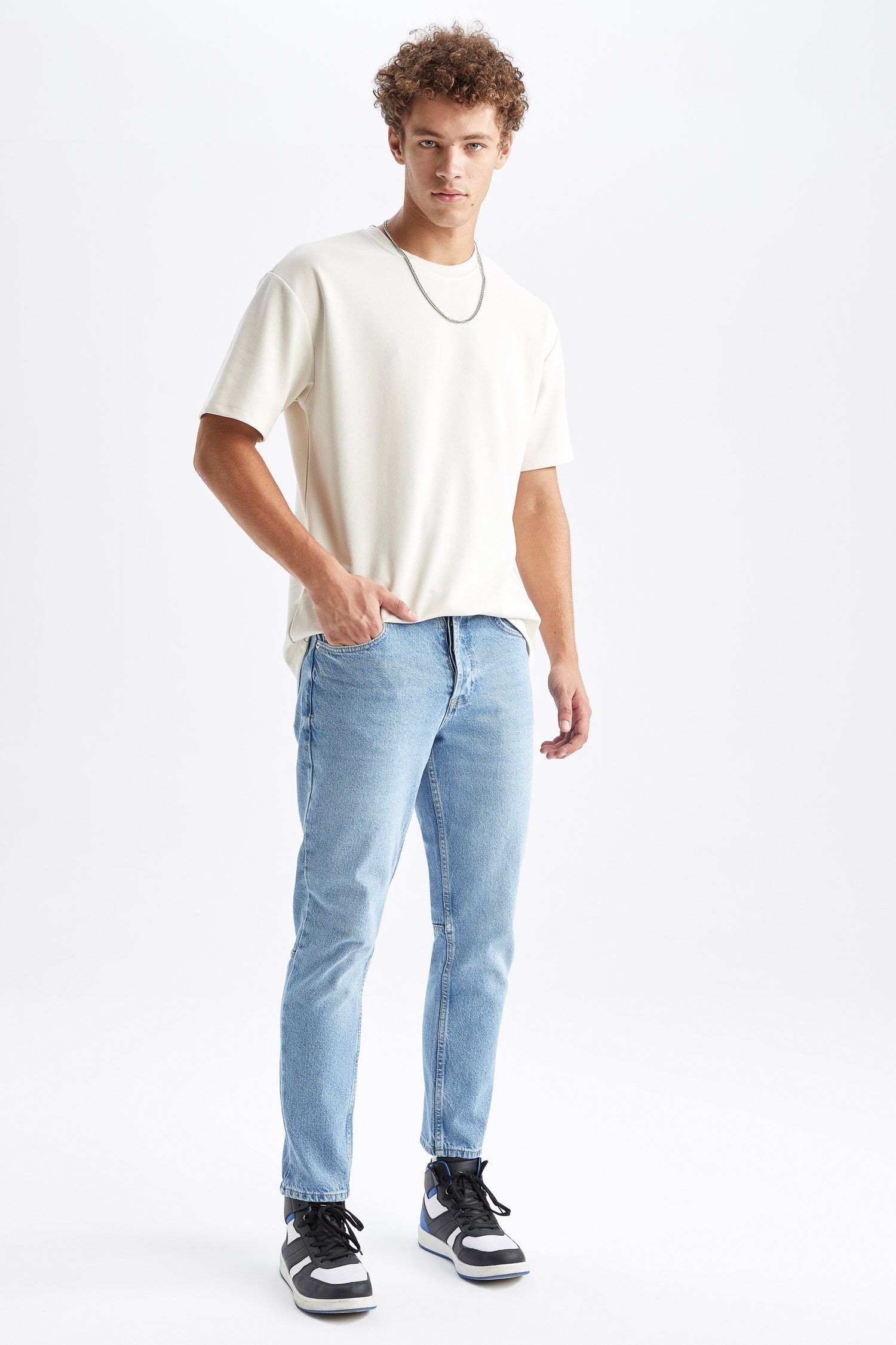 Regular-fit-Jeans SLIM DeFacto FIT Herren Regular-fit-Jeans 90’S