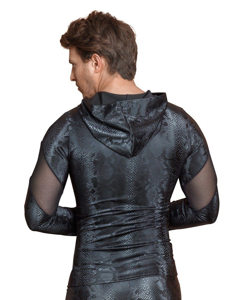 NEK Kapuzenshirt Herren Langarm-Shirt in Schlangenhaut-Optik S - XL