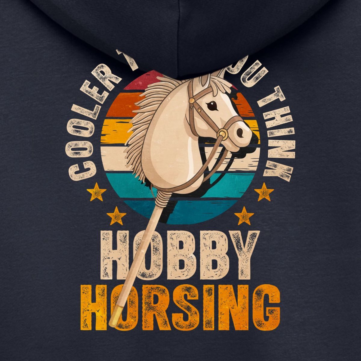 Spreadshirt Sweatjacke Cooler Than You Think, Hobby Horsing Kinder Premium Organic Zip Hoodi (1-tlg)