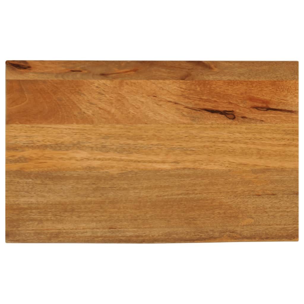 furnicato Tischplatte Vollholz 50x20x2,5 cm in Eichen-Optik mit Baumkante (1 St), Rustikaler Tischaufsatz mit Unikat-Maserung für private Bereiche