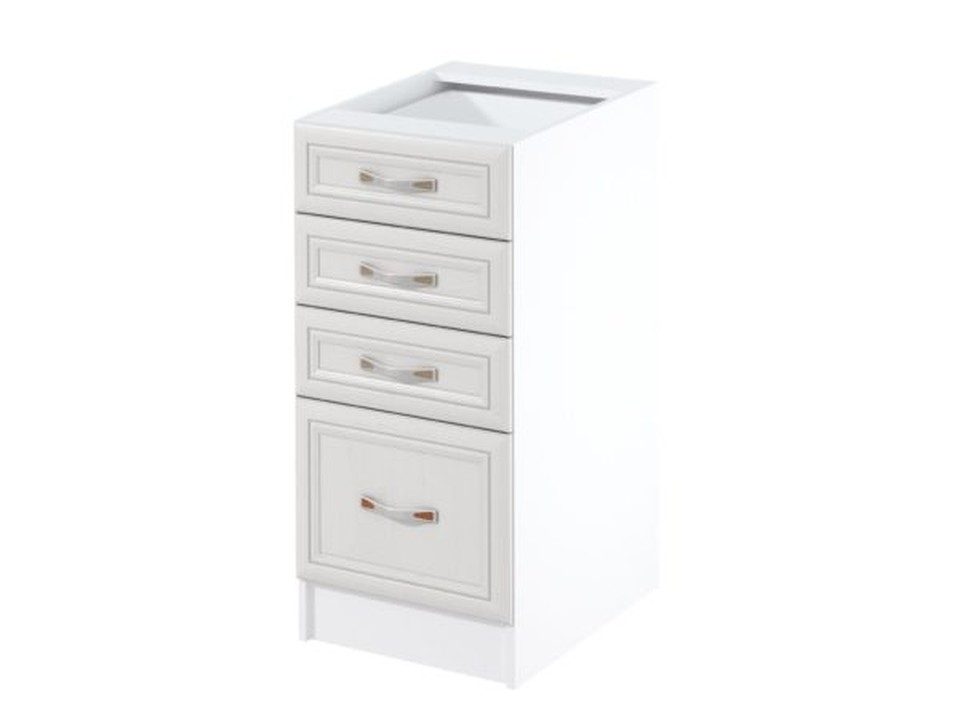 Xlmoebel Unterschrank XLMOEBEL Küchenschubladenschrank in Weiß mit 4 Schubladen (1-St., Küchenschubladenschrank, 4 Schubladen) Made in Europa