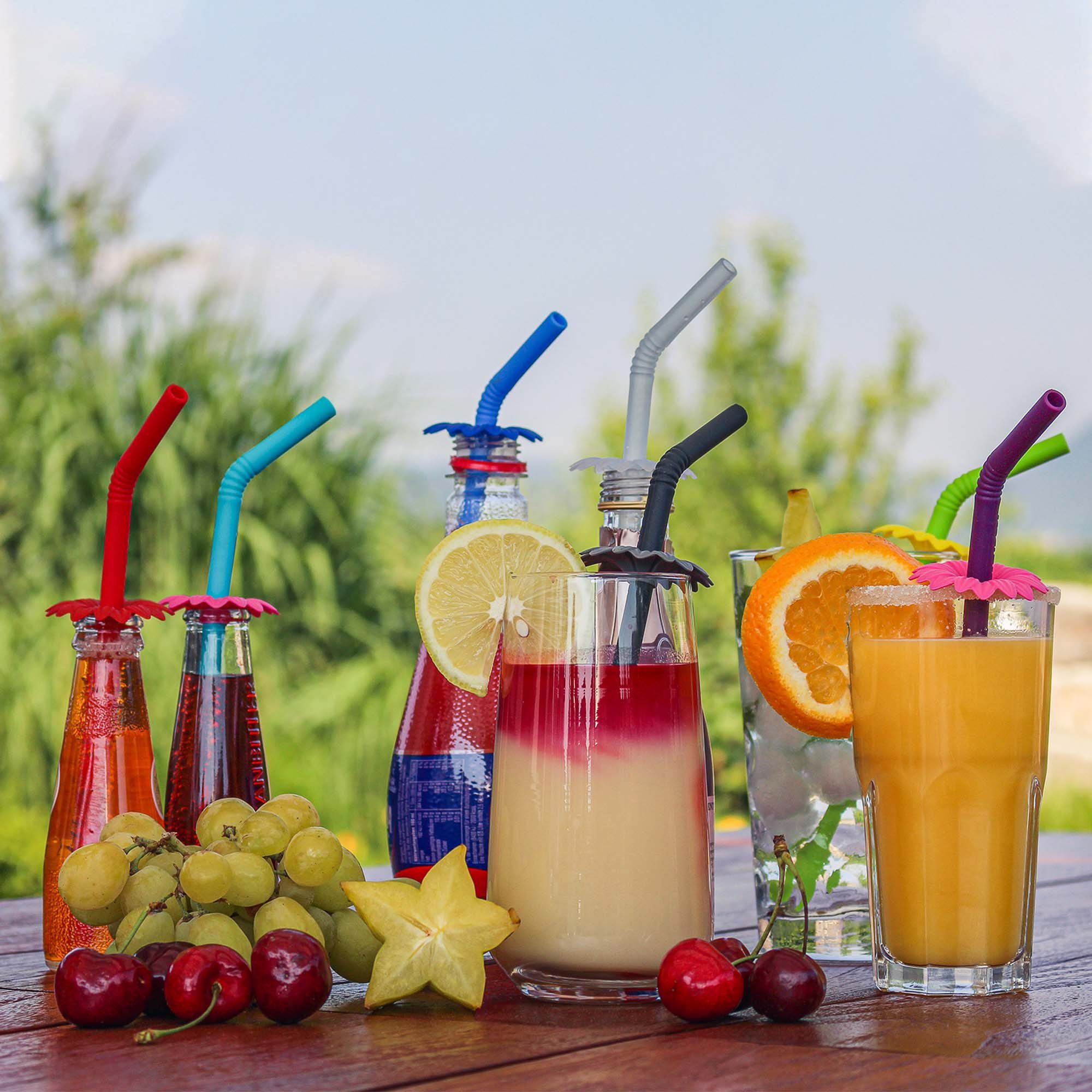 Kochblume Trinkhalme LANG, (Set, 7-tlg)