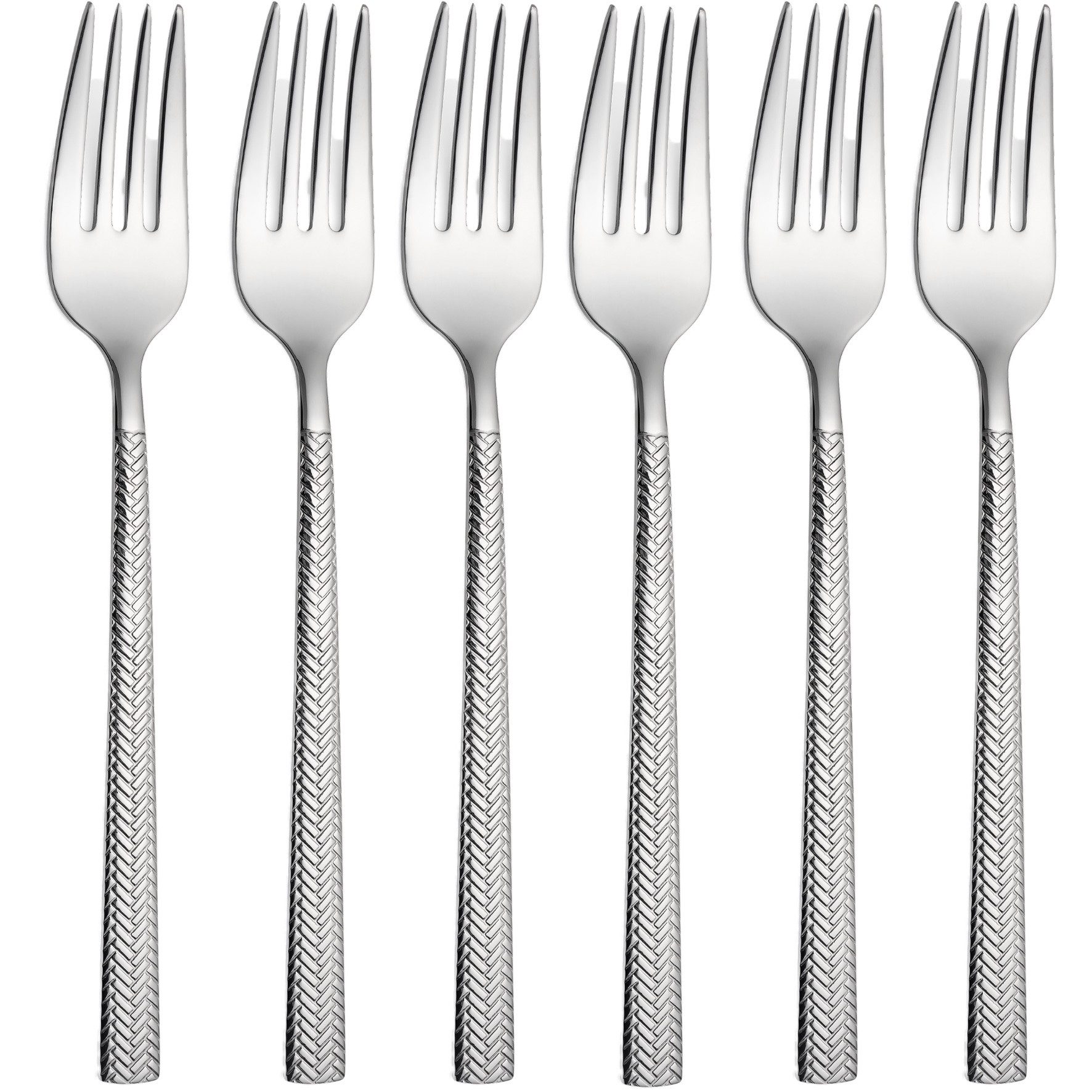 Asphald Besteck-Set Hera Design 6er Set Menügabel 18/10 Edelstahl (6-tlg), 6 Personen, Edelstahl 18/10, Spülmaschinenfest und Rostfrei