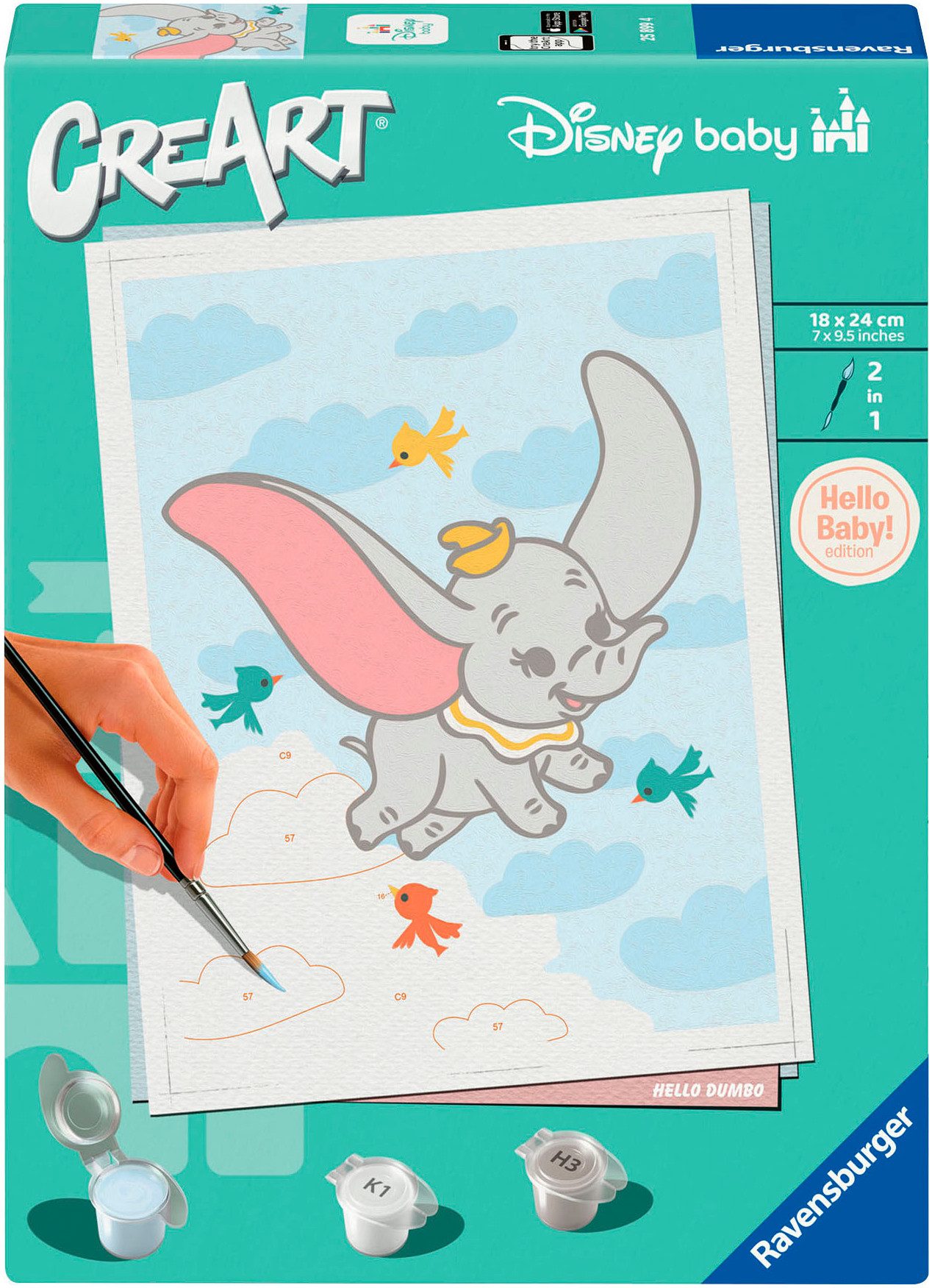 Malen nach Zahlen CreArt, Hello Baby, Dumbo