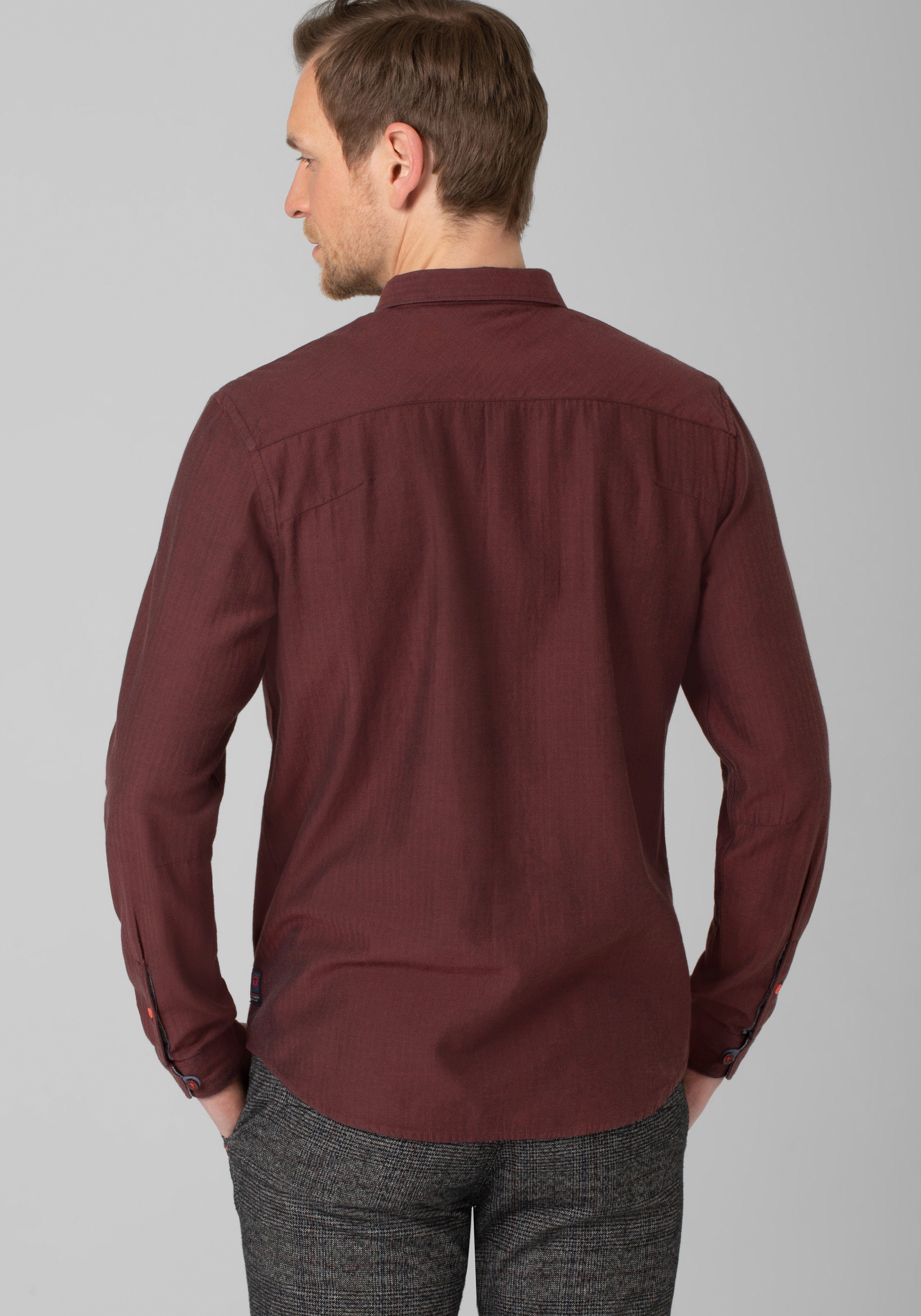 Herren Hemden TIMEZONE Langarmhemd Micro Pattern Shirt