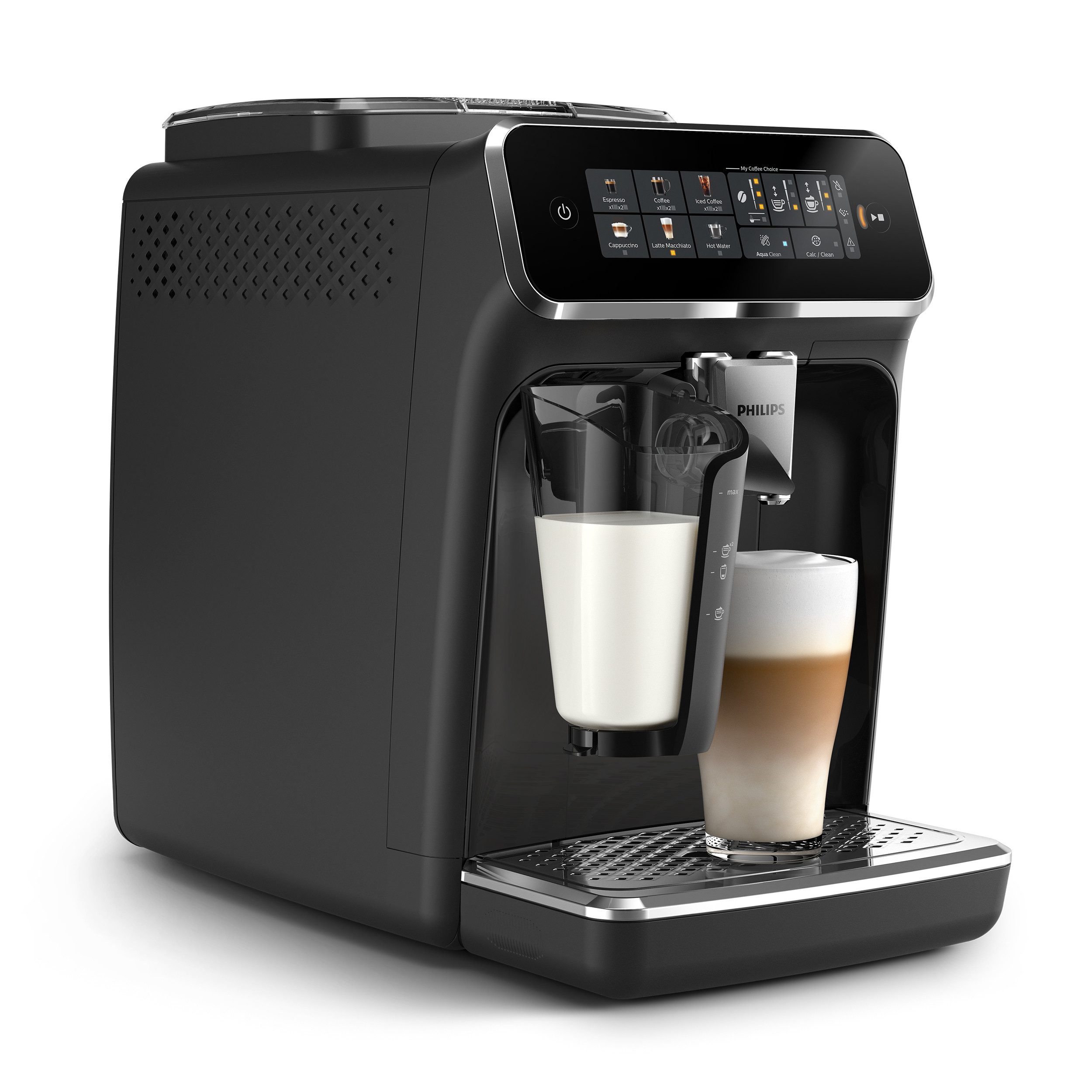 Philips Kaffeevollautomat EP3341/50 3300 Series, 6 Getränke (heiß oder eisgekühlt), LatteGo-Milchsystem, SilentBrew Technologie