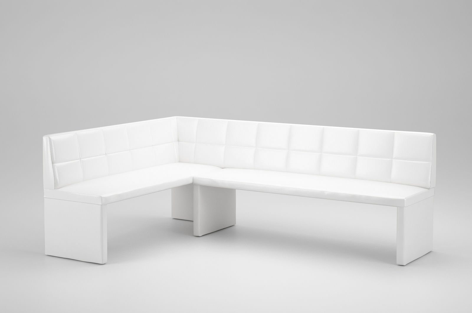 Möbel 128 Weiß Größe Sitzbank „Ruth“ cm Madryt Eckbank Kunstleder x in 168 Fun Eckbank