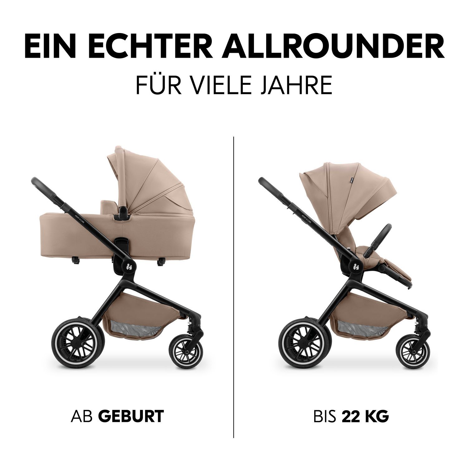 Hauck Kombi-Kinderwagen Move N Care Set, (Set), belastbar bis 22 kg