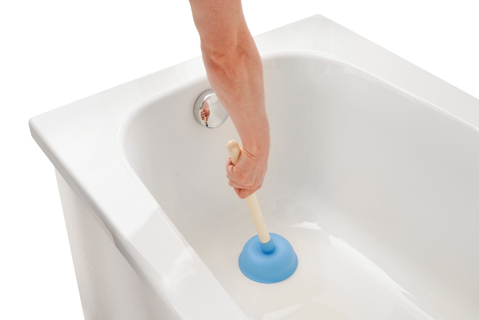 Urinal, cm, Waschbecken für Blau, 250818 Dusche, Wanne, tlg., WC, Pümpel Holzstiel), und mit L: (1 aquaSu Abflussreiniger, 41.5