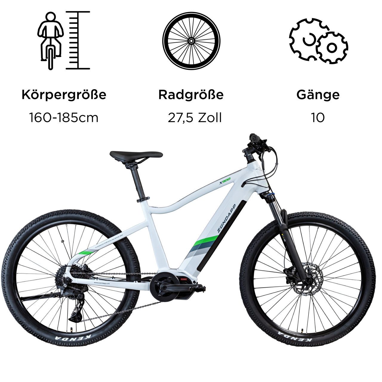 Zündapp E-Bike Zündapp E-Bike MTB X900 27,5 Zoll 10-Gang 733 Wh