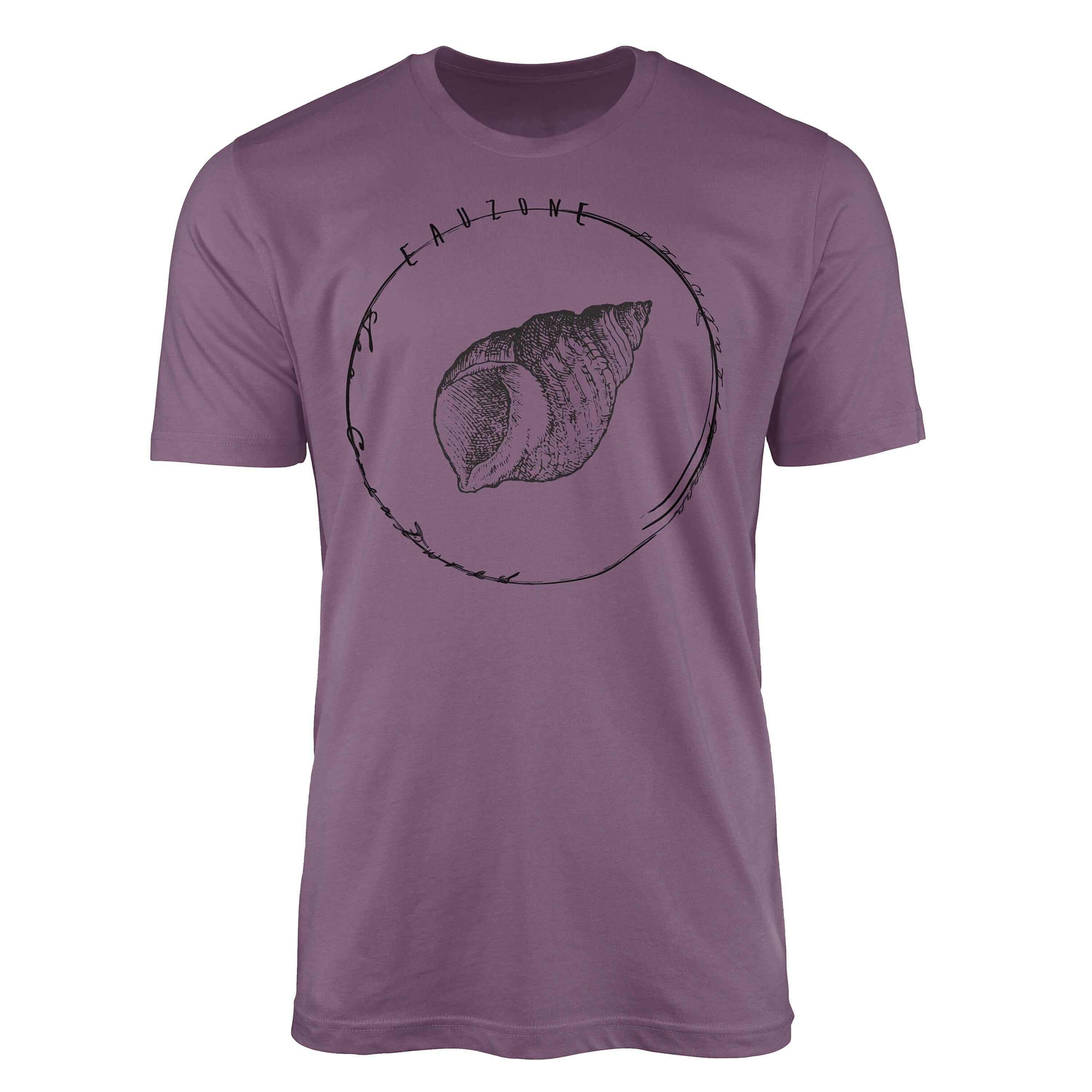 Sinus Art T-Shirt T-Shirt Tiefsee Fische - Serie: Sea Creatures, feine Struktur und sportlicher Schnitt / Sea 025 Shiraz