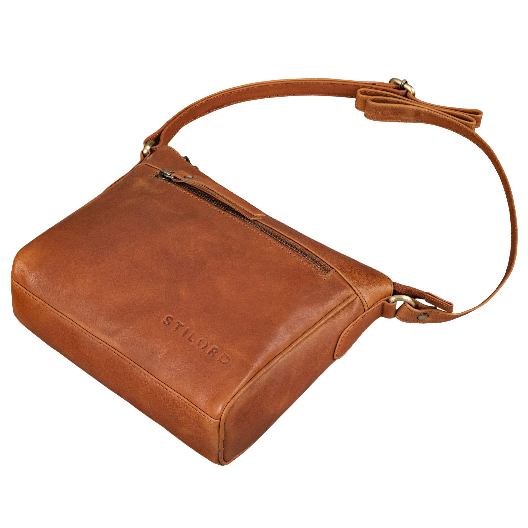 STILORD Handtasche "Mirabelle" Zeitlose Lederdatsche Handtasche Damen zum Umhängen