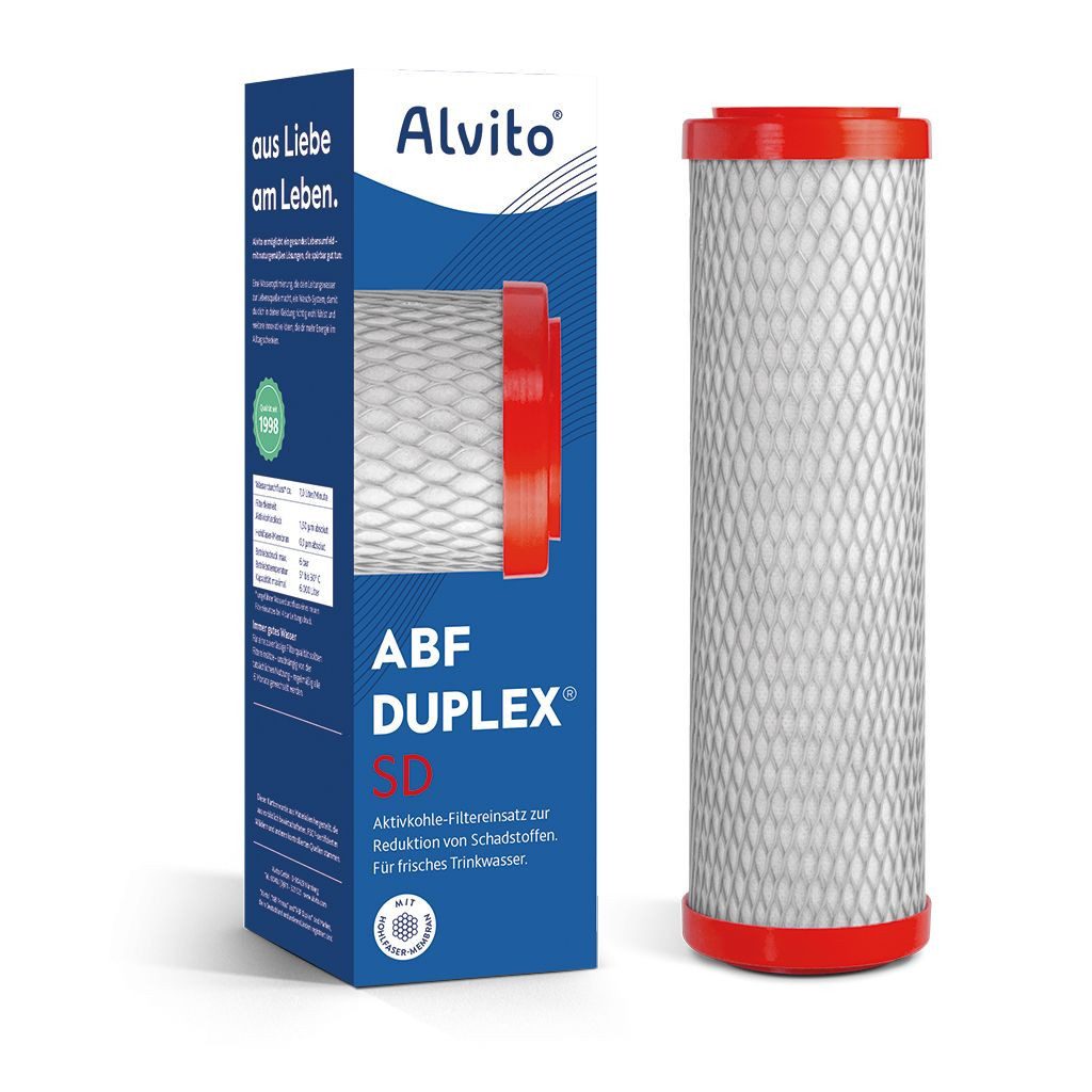 Alvito Kombifilter, Wasserfilter ABF Duplex SD - Aktivkohle und Membran - 0,15 µm