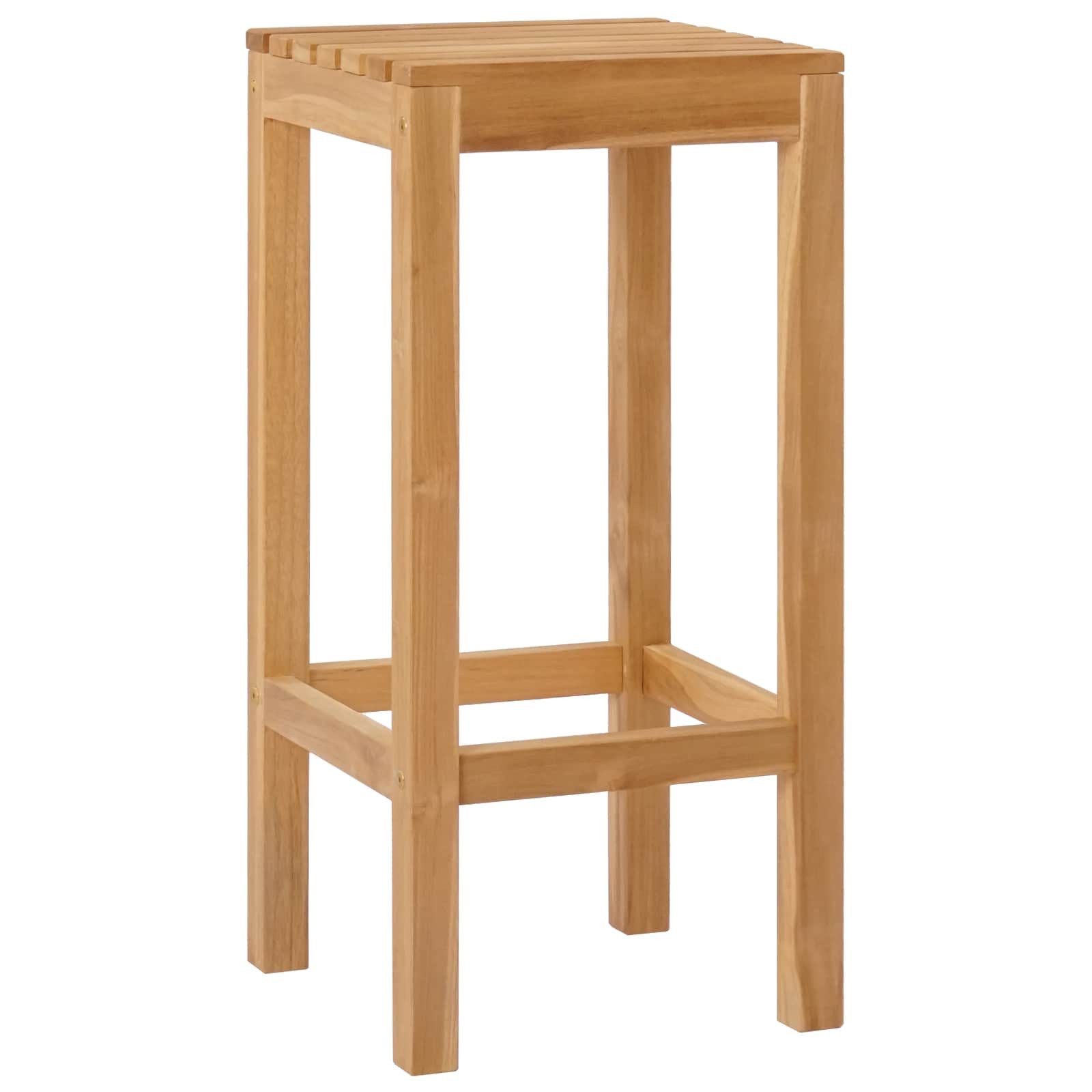 vidaXL Gartenstuhl Barhocker 4 pcs Braun Massivholz (4 St)