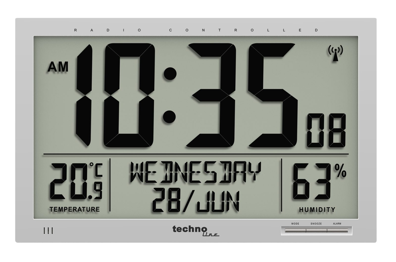 technoline Funkwanduhr WS 8013 (mit Temperatur- und Luftfeuchteanzeige) günstig online kaufen