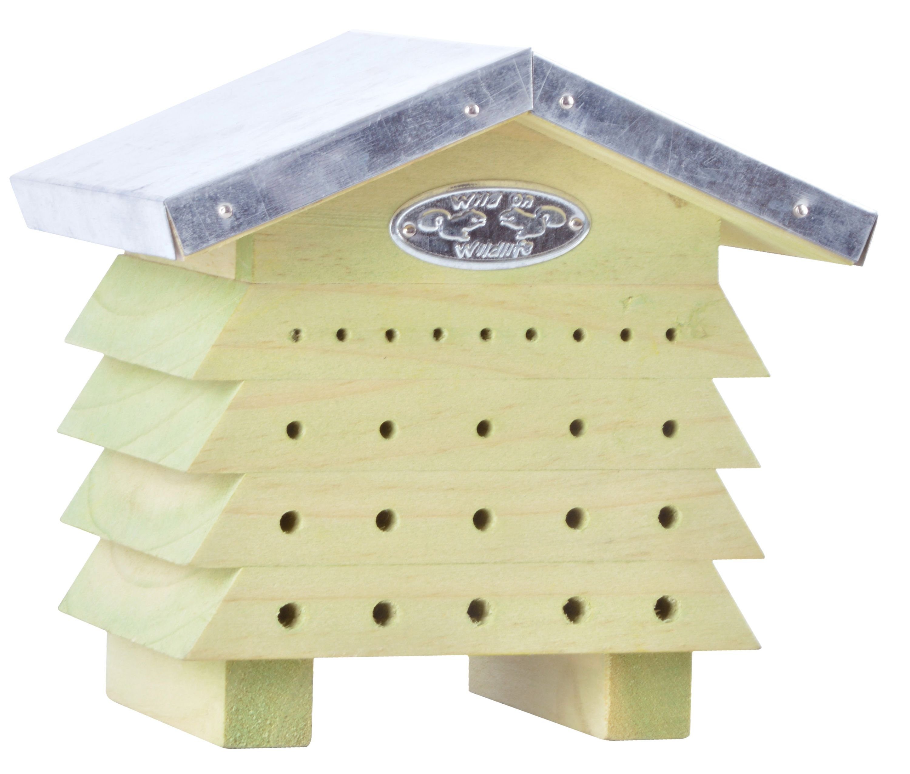 esschert design Insektenhotel Esschert Design Bienenhaus Holz Wildbienen Haus zum Hängen o. Stellen Nest, (1x Bienenhaus)
