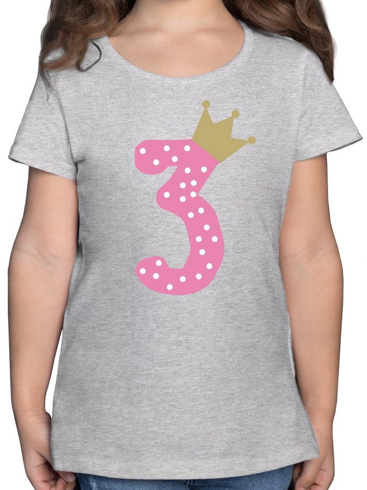 Shirtracer T-Shirt »3. Geburtstag Krone Mädchen - Geburtstag Kind - Mädchen  Kinder T-Shirt - T-Shirts« t-shirt 3 jahre mädchen online kaufen | OTTO