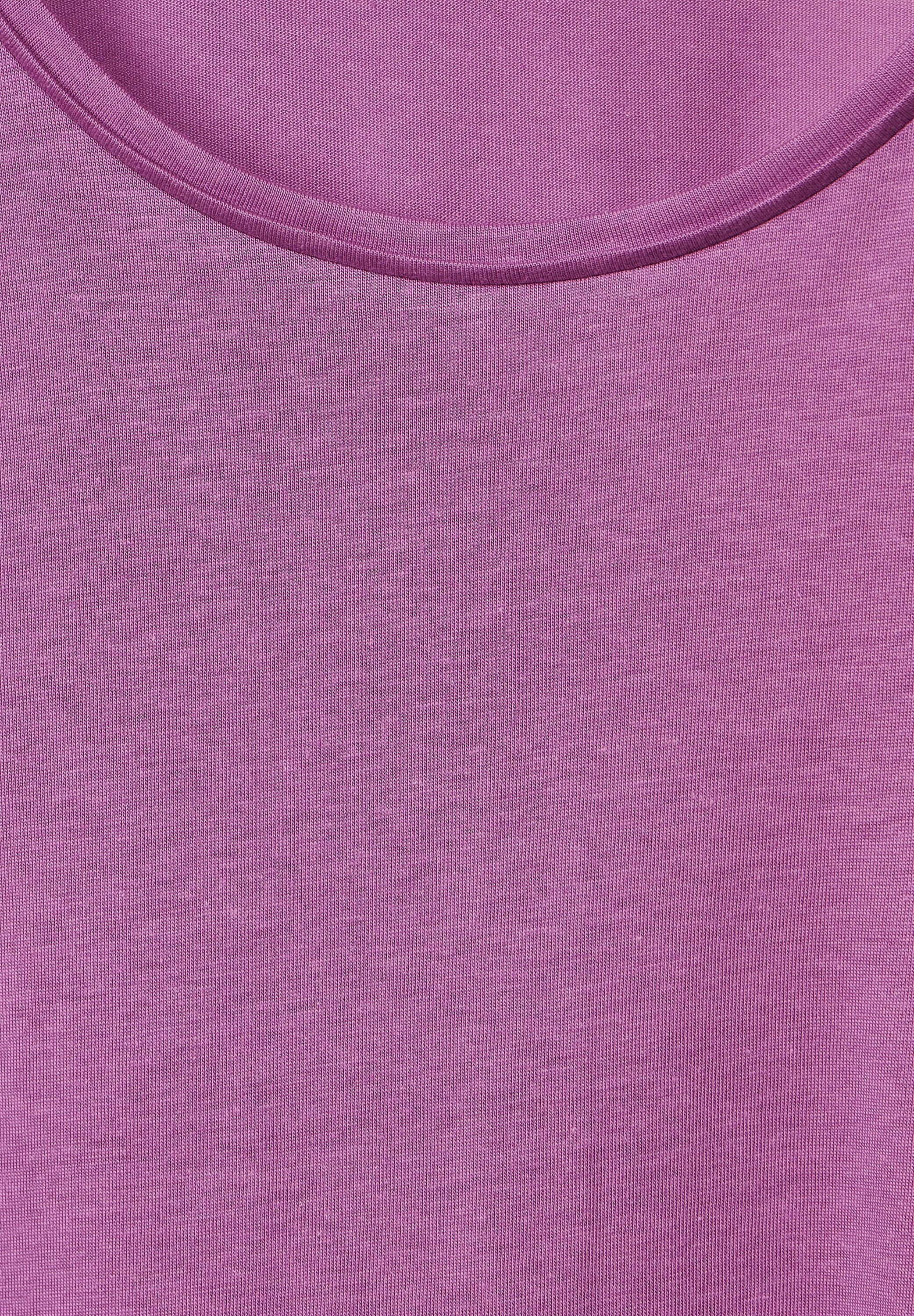 STREET ONE T-Shirt in Unifarbe meta lilac