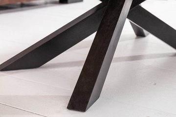 riess-ambiente Couchtisch WOOD ART 105cm natur / schwarz (Einzelartikel, 1-St), Wohnzimmer · Massivholz · Holzmosaik · Handmade · Industrial Design