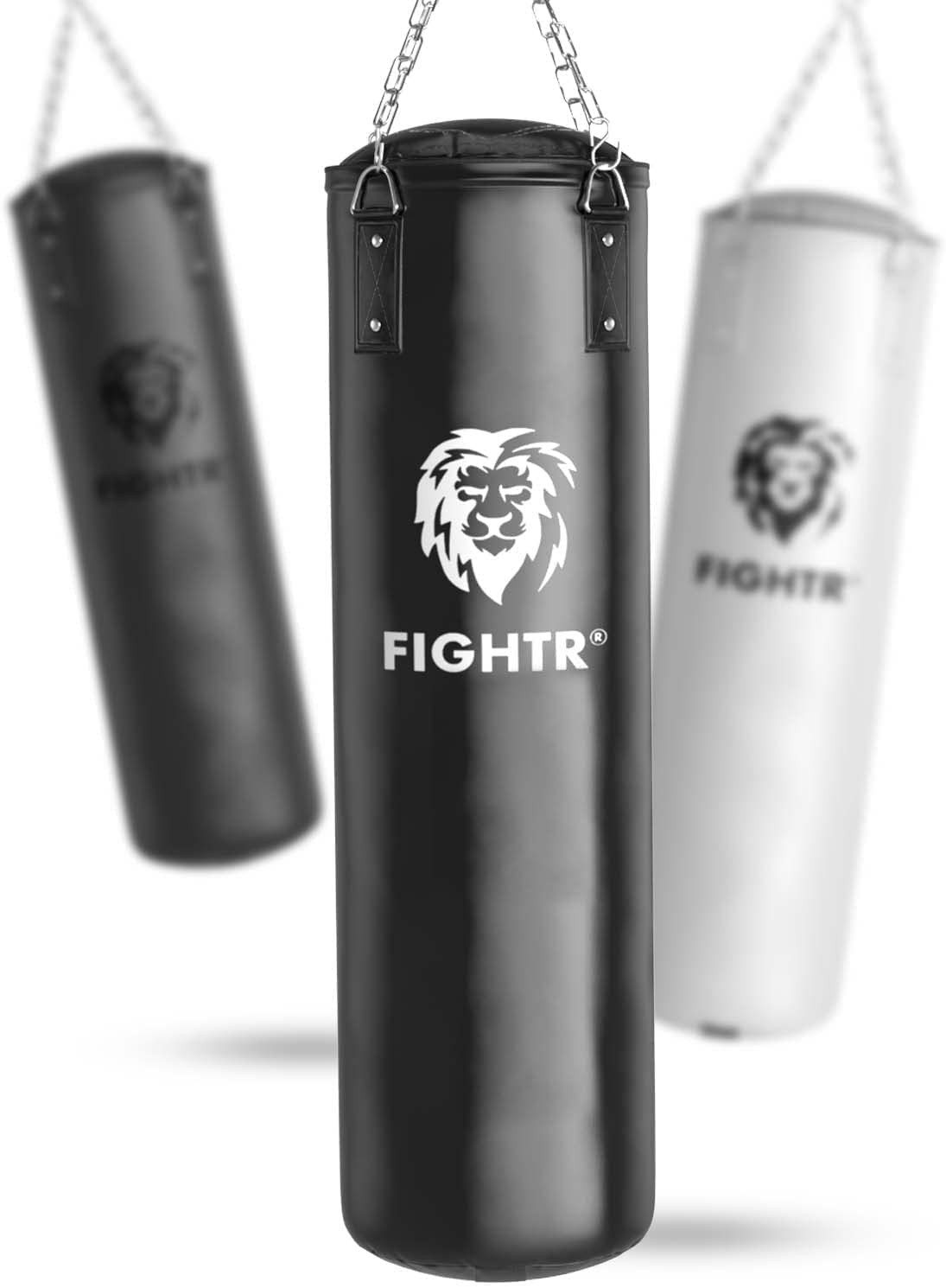 FIGHTR Boxsack gefüllt / ungefüllt 120cm für Boxen, Kickboxen, MMA & mehr