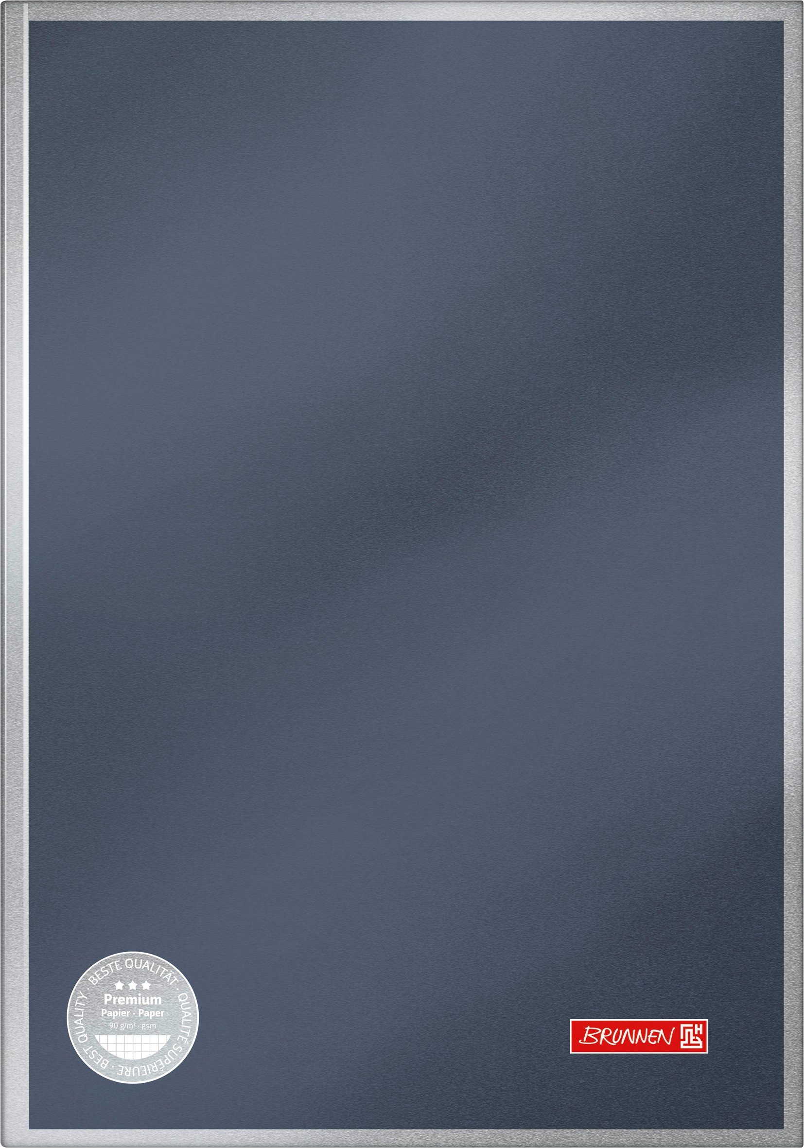 BRUNNEN Notizbuch BRUNNEN 105599284 Notizbuch A4 kar Pr Metallic anthrazit