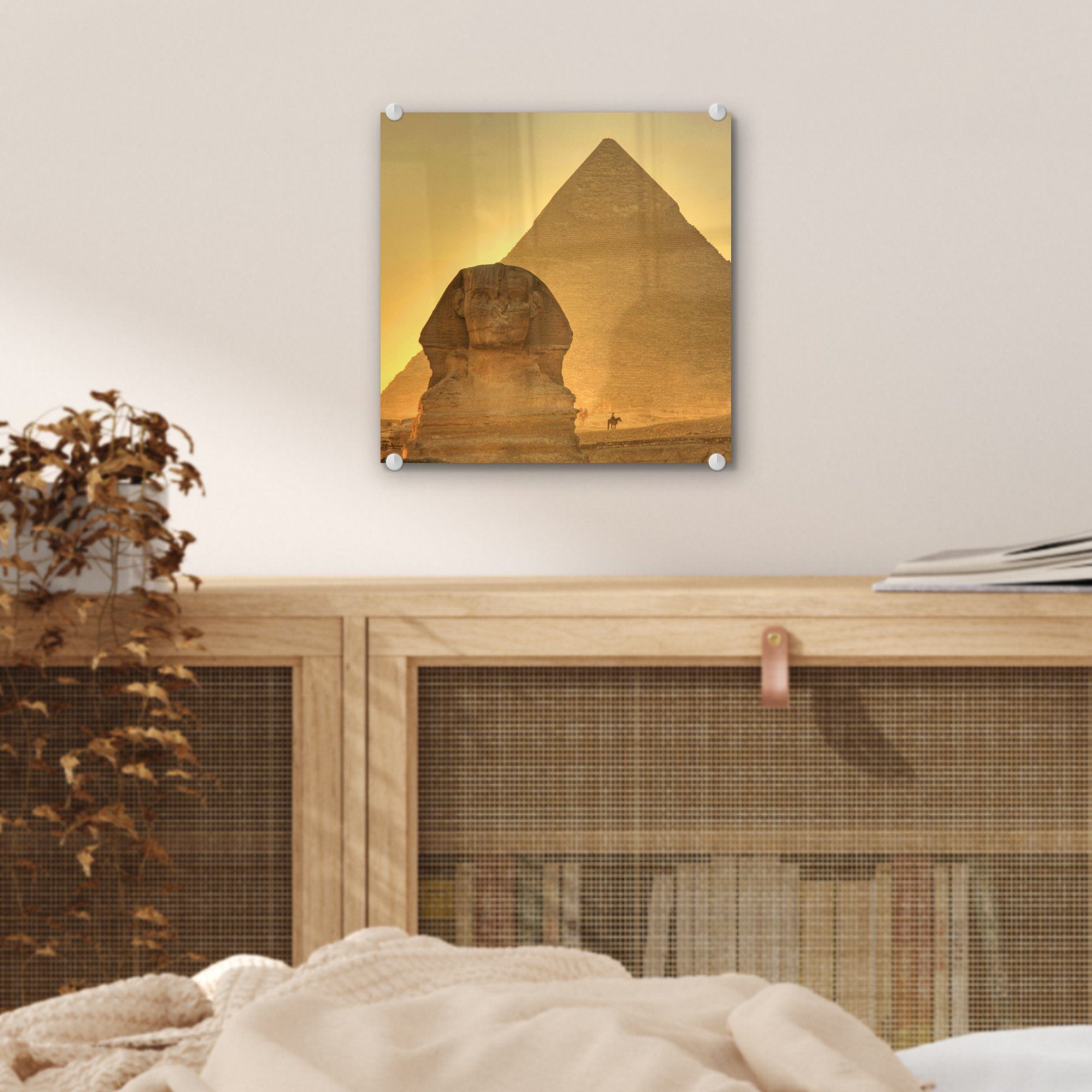 - Acrylglasbild MuchoWow von Glas - Wandbild am Bilder Glasbilder Glas Gizeh - (1 Abend, Foto Sphinx St), auf auf Wanddekoration