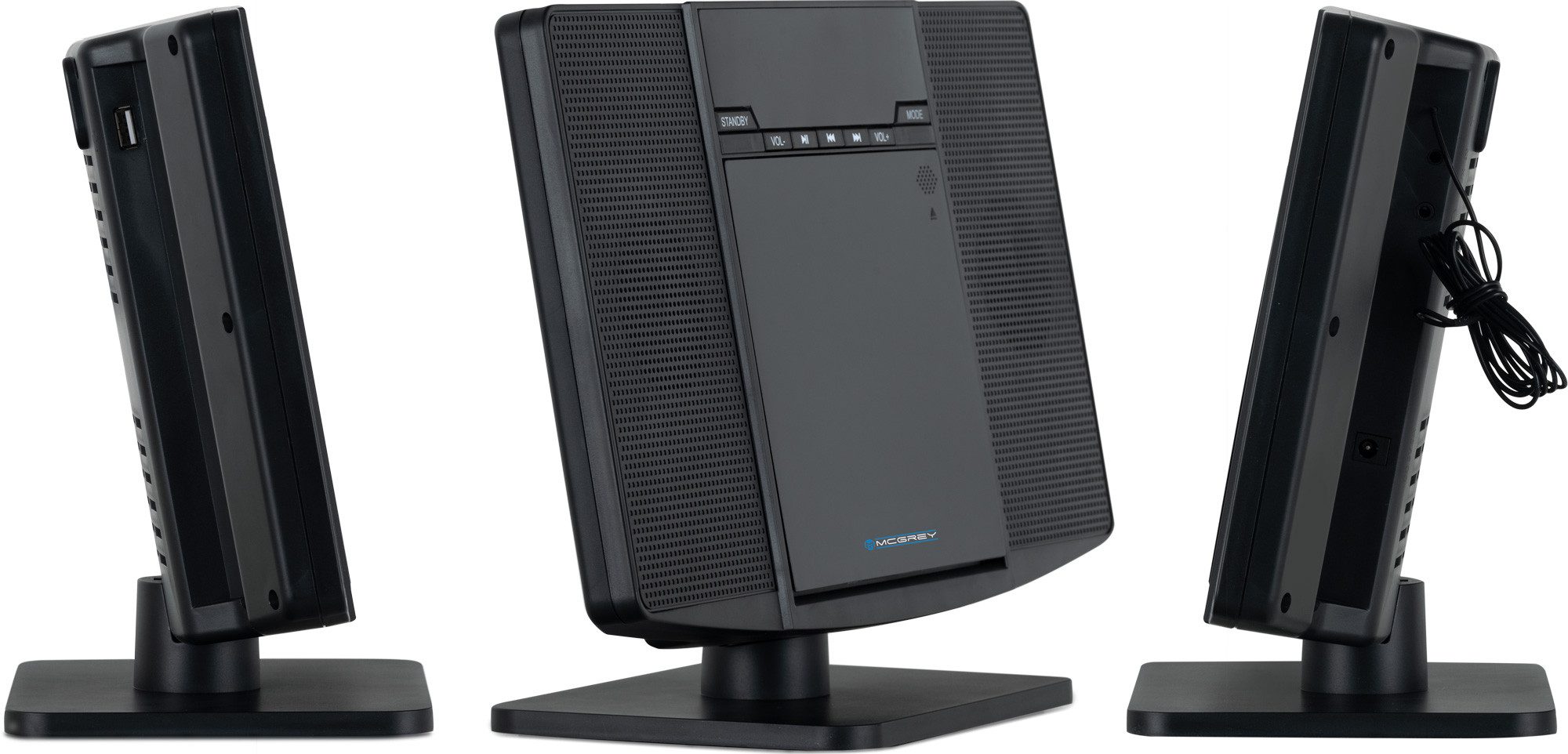 McGrey McGrey MCD-60 Vertikal Stereoanlage Stereoanlage (UKW/MW-Radio, 6,00 W, Microanlage mit CD/MP3-Player, USB-Slot und Bluetooth) – Bild 4 von 5