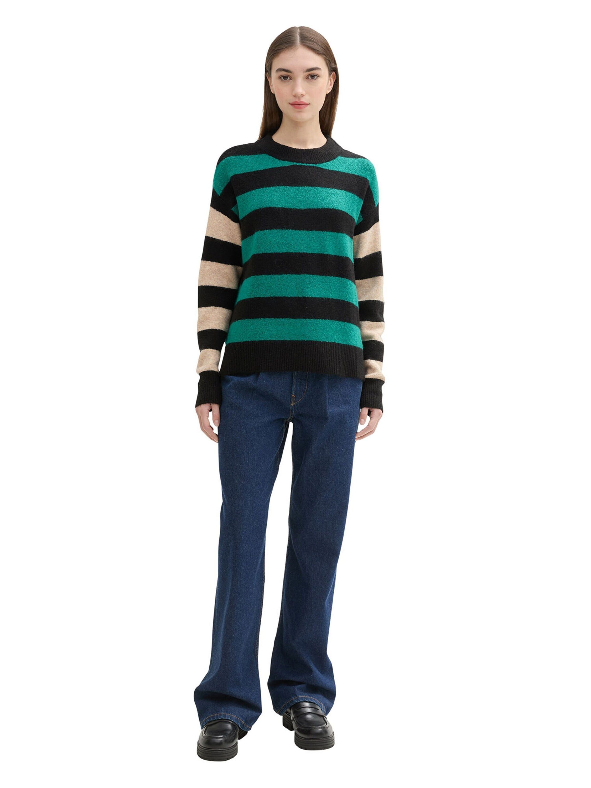 TOM TAILOR Denim Rundhalspullover (1-tlg) Plain/ohne Details