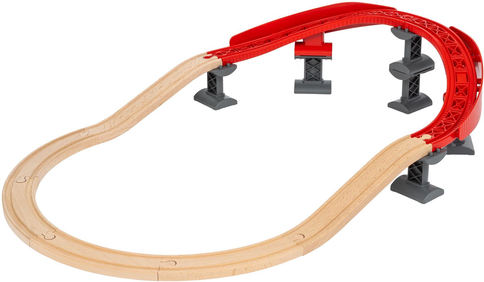 BRIO® Schienenerweiterungs-Set BRIO® WORLD, Schienenpaket Berg und Tal, FSC® - schützt Wald