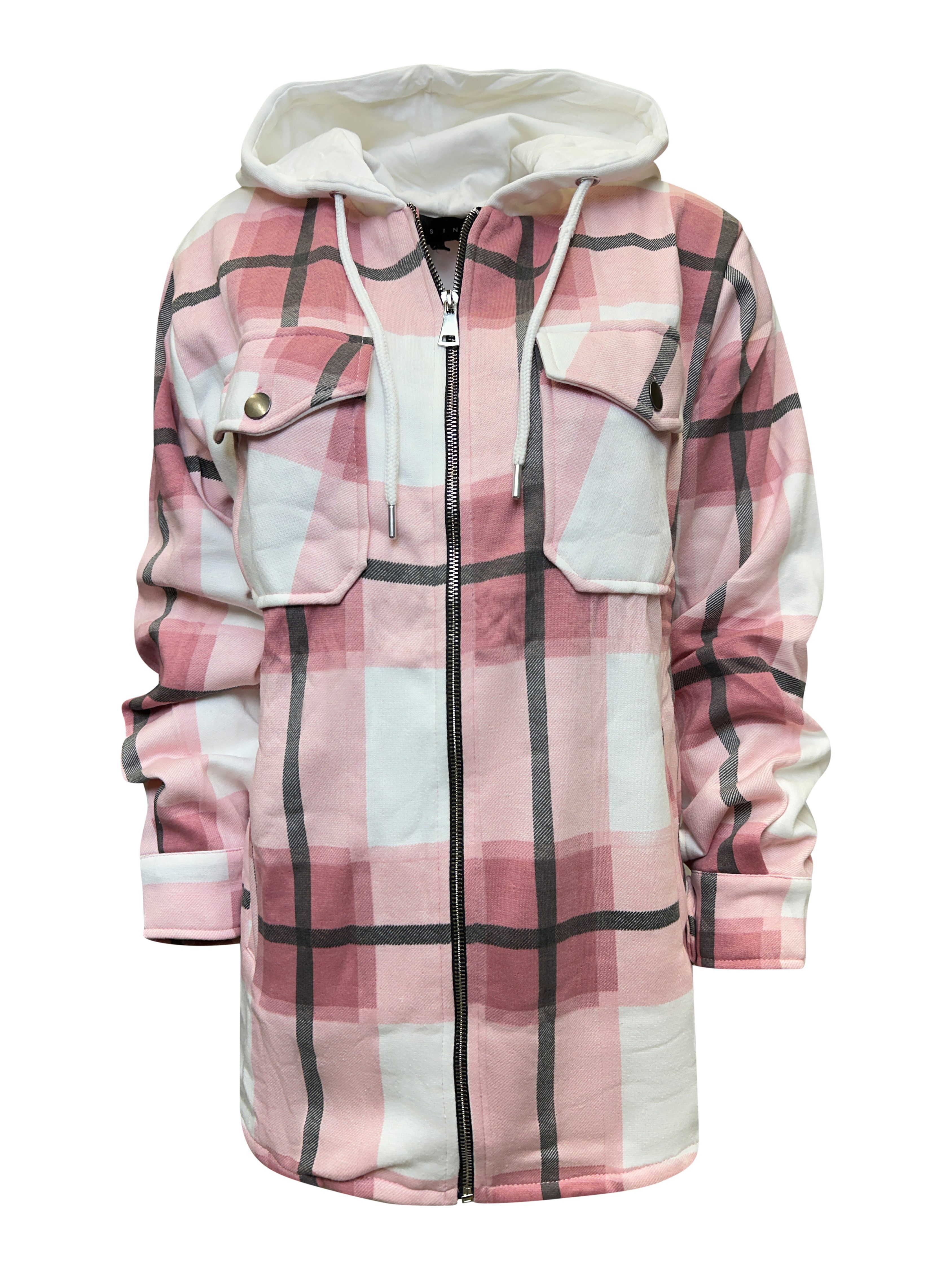 Worldclassca Karohemd Worldclassca DAMEN HEMDJACKE KARIERT KAPUZE OVERSIZED günstig online kaufen