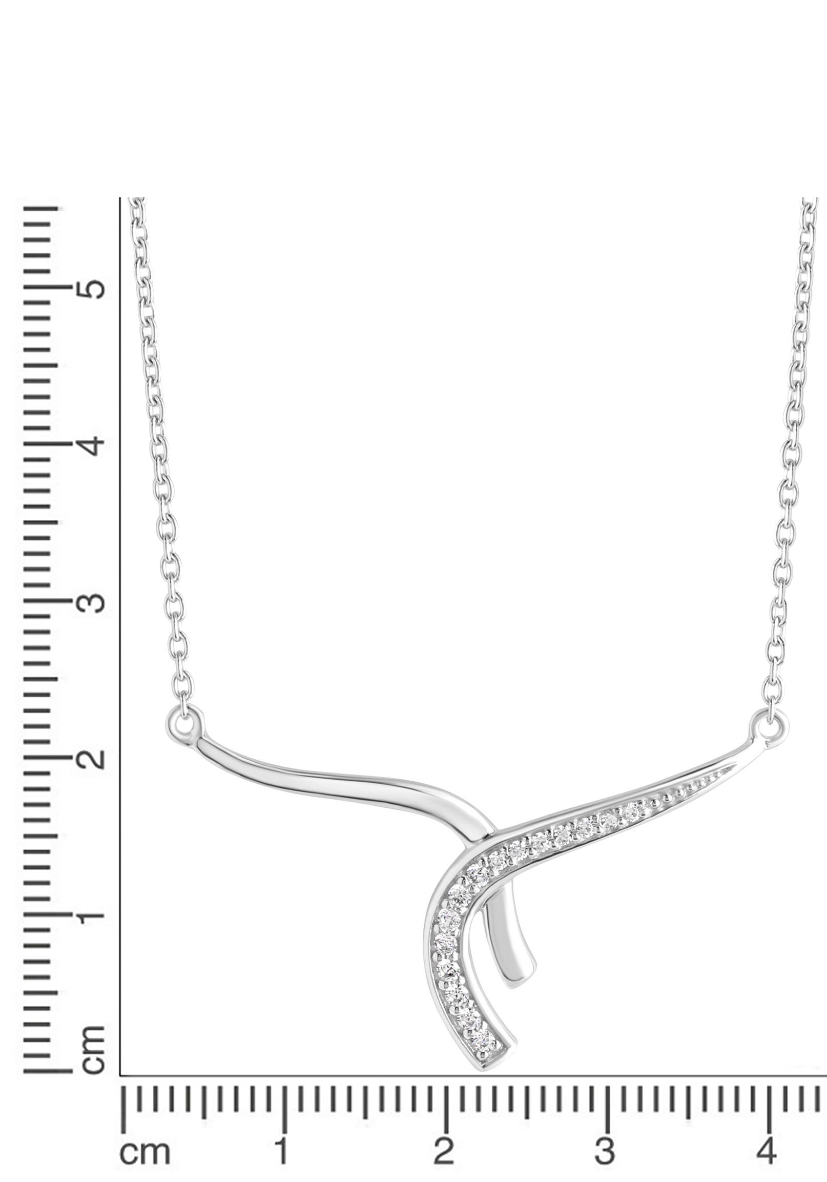 Firetti Kette mit Anhänger Schmuck Geschenk Silber 925 Halsschmuck  Halskette Ankerkette, zu Kleid, Shirt, Jeans, Sneaker! Anlass Geburtstag  Weihnachten, Klassisches Collier für den festlichen Anlass