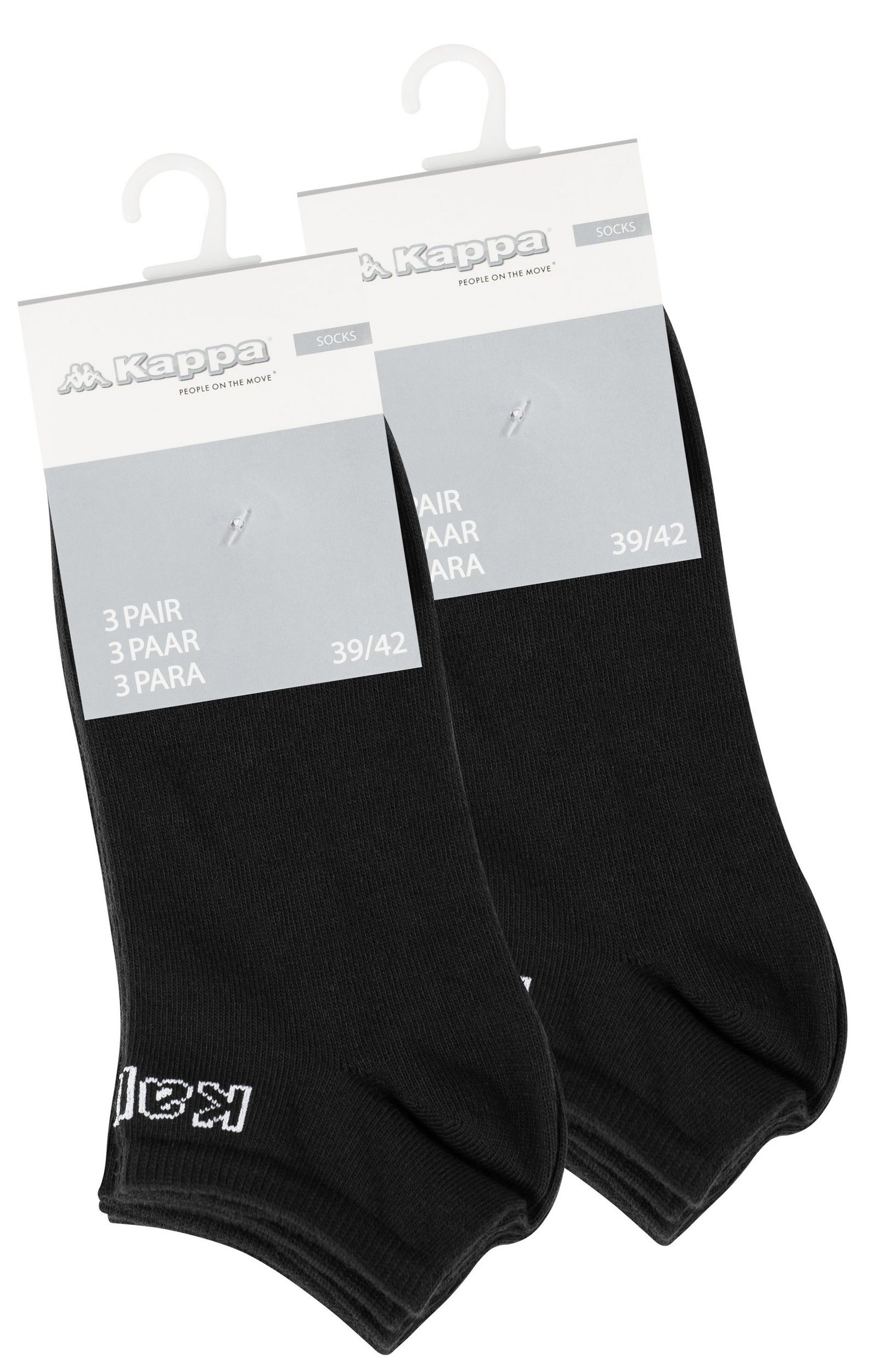 Kappa Sneakersocken 12 Paar / Weiß KAPPA Herren Schwarz ® Socken Sneaker Baumwolle