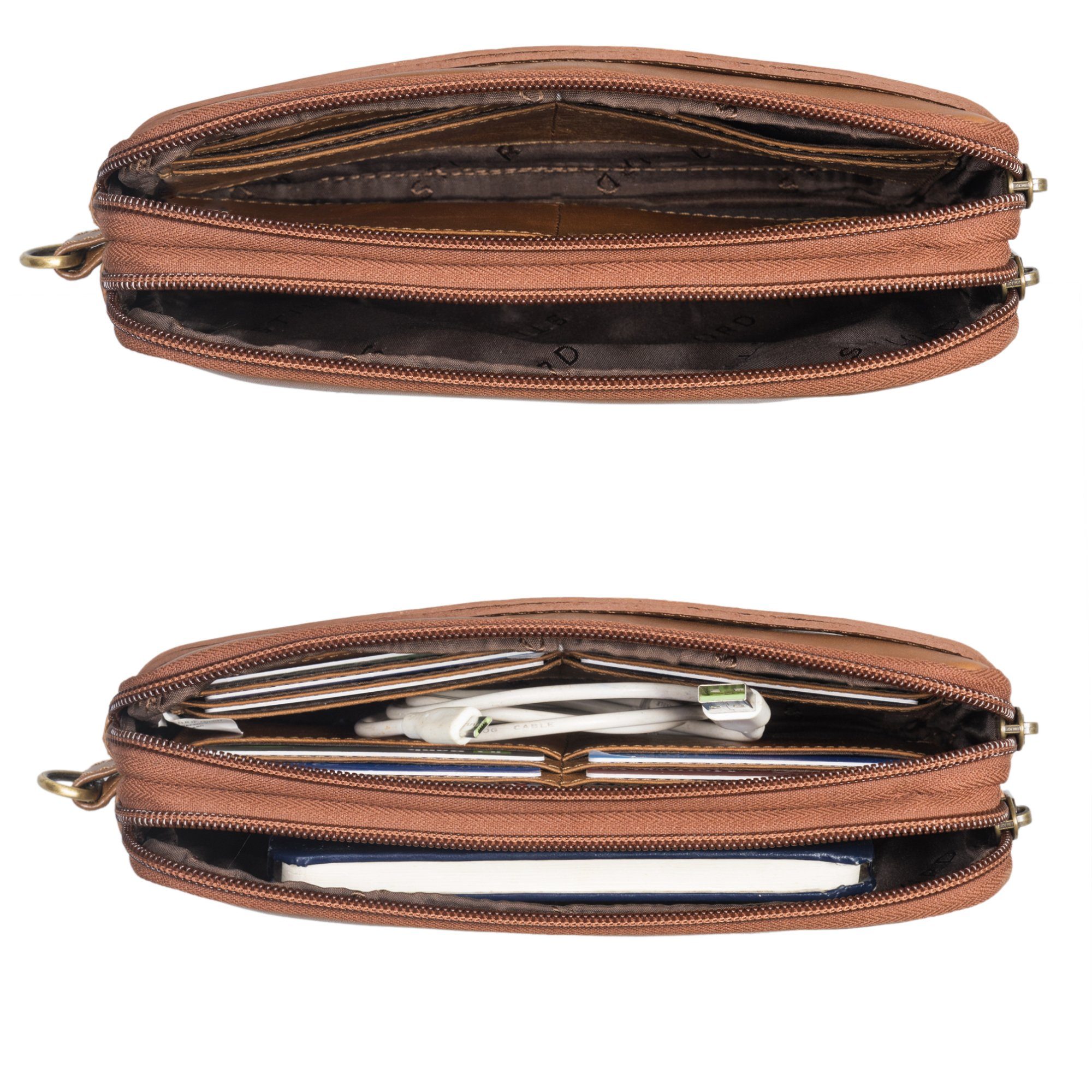 STILORD Handtasche "Richie" Kleine Handgelenktasche Leder Männer