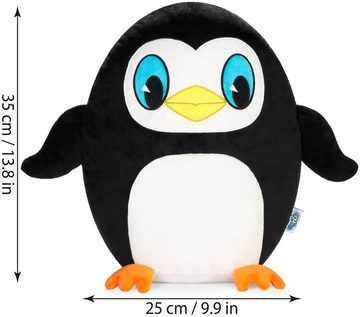 SQUISHBRUBIES Kuscheltier Percy der Pinguin - 35 cm Stofftier - Superweich (1-St., Schwarz und Weiß), Plüschtier zum Kuscheln, Verschenken und Sammeln