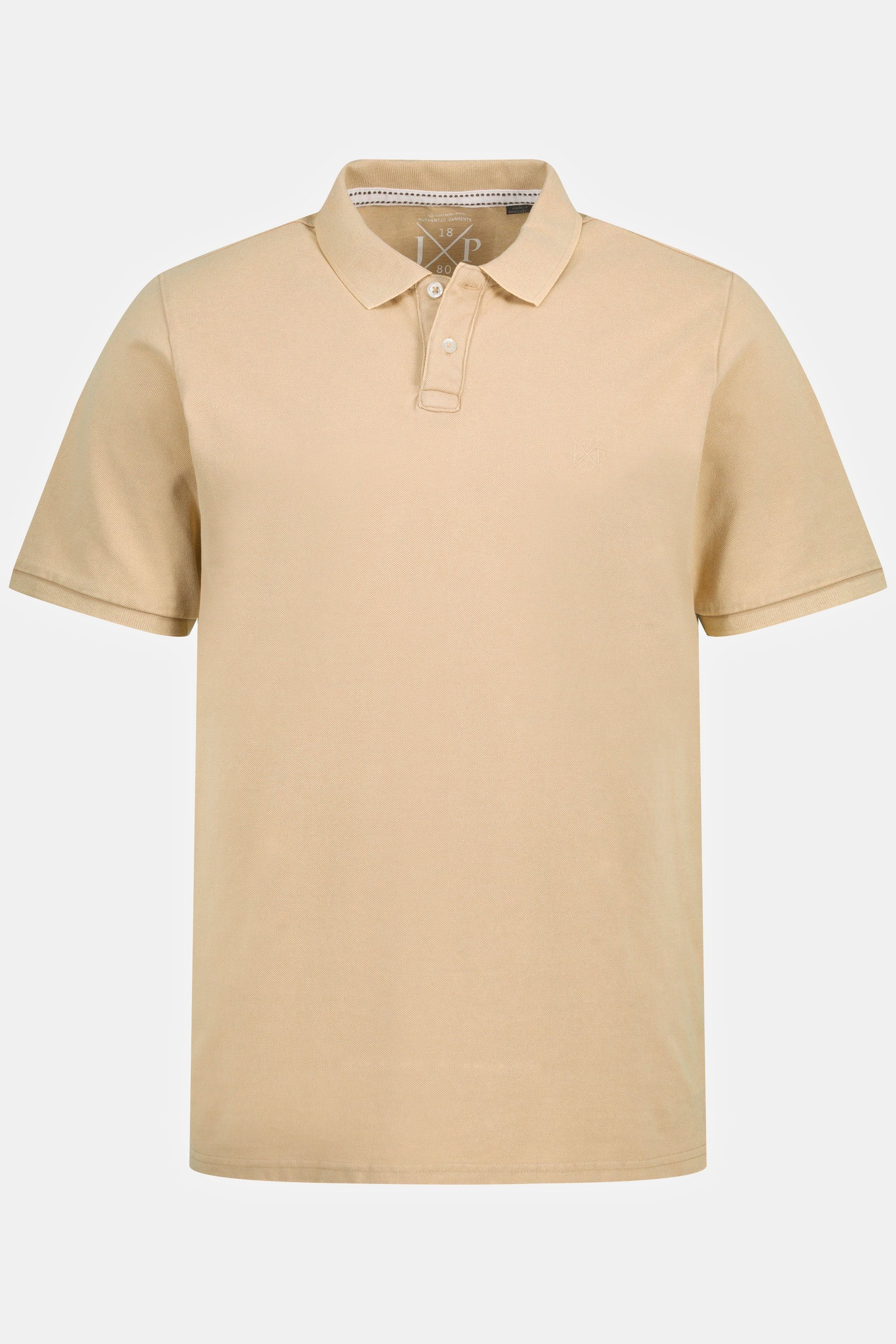 Vintage Poloshirt Halbarm Poloshirt Piqué Waschung beige JP1880