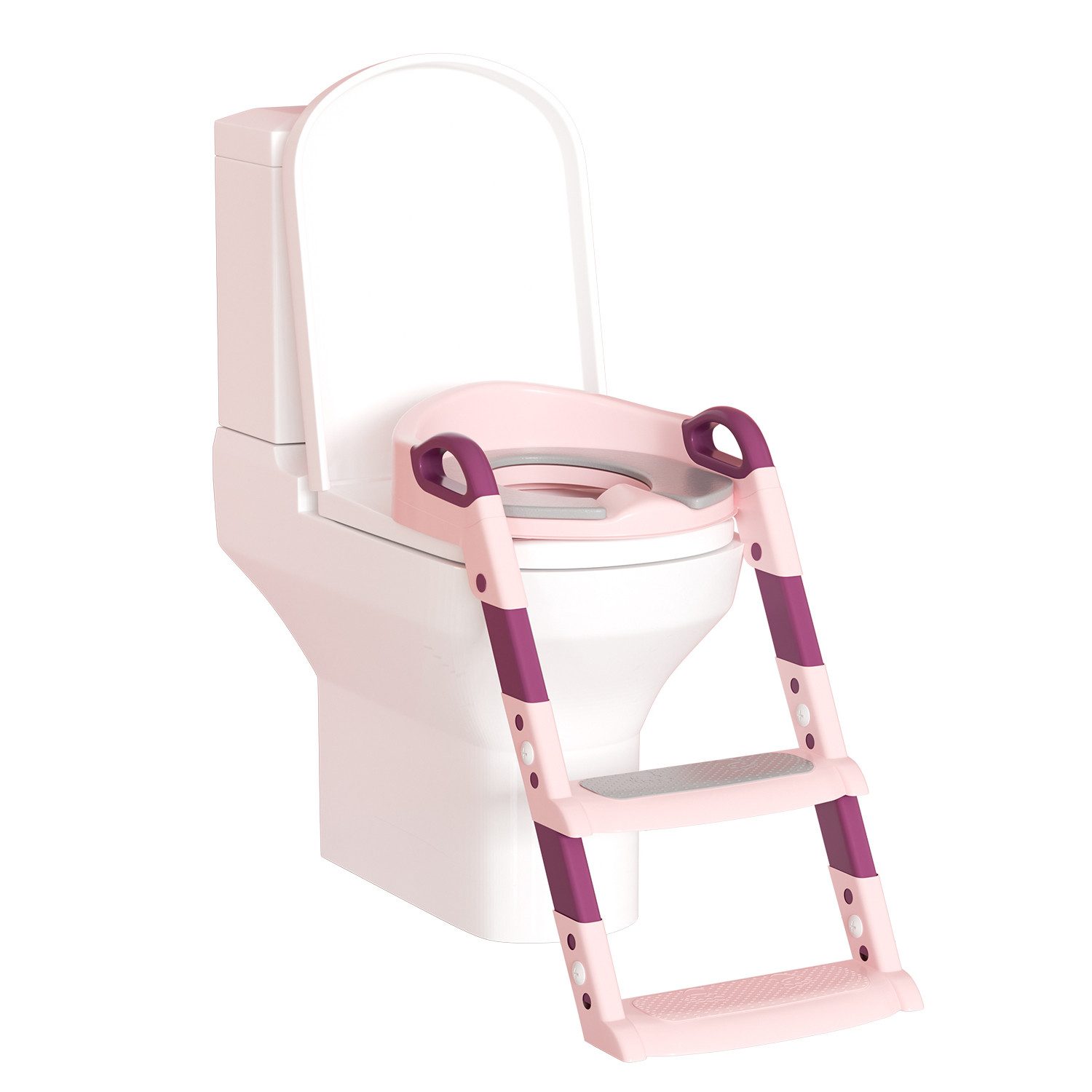 Clanmacy Toilettentrainer Töpfchentrainer WC Sitz Baby Treppe Töpfchen Toilettensitz Kinder, Faltbar