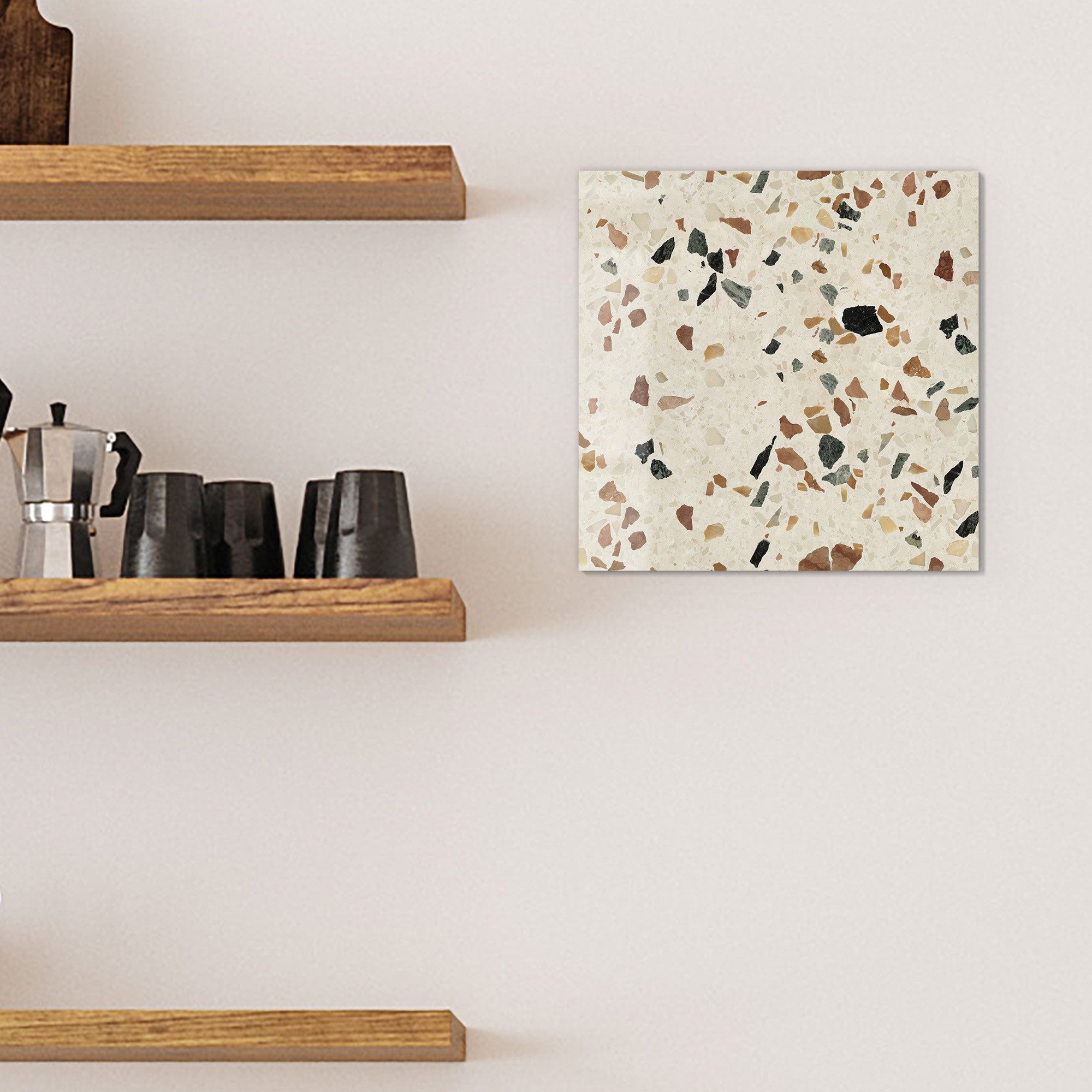 DEQORI Magnettafel 'Bunter Terrazzo-Stil', Whiteboard Pinnwand beschreibbar