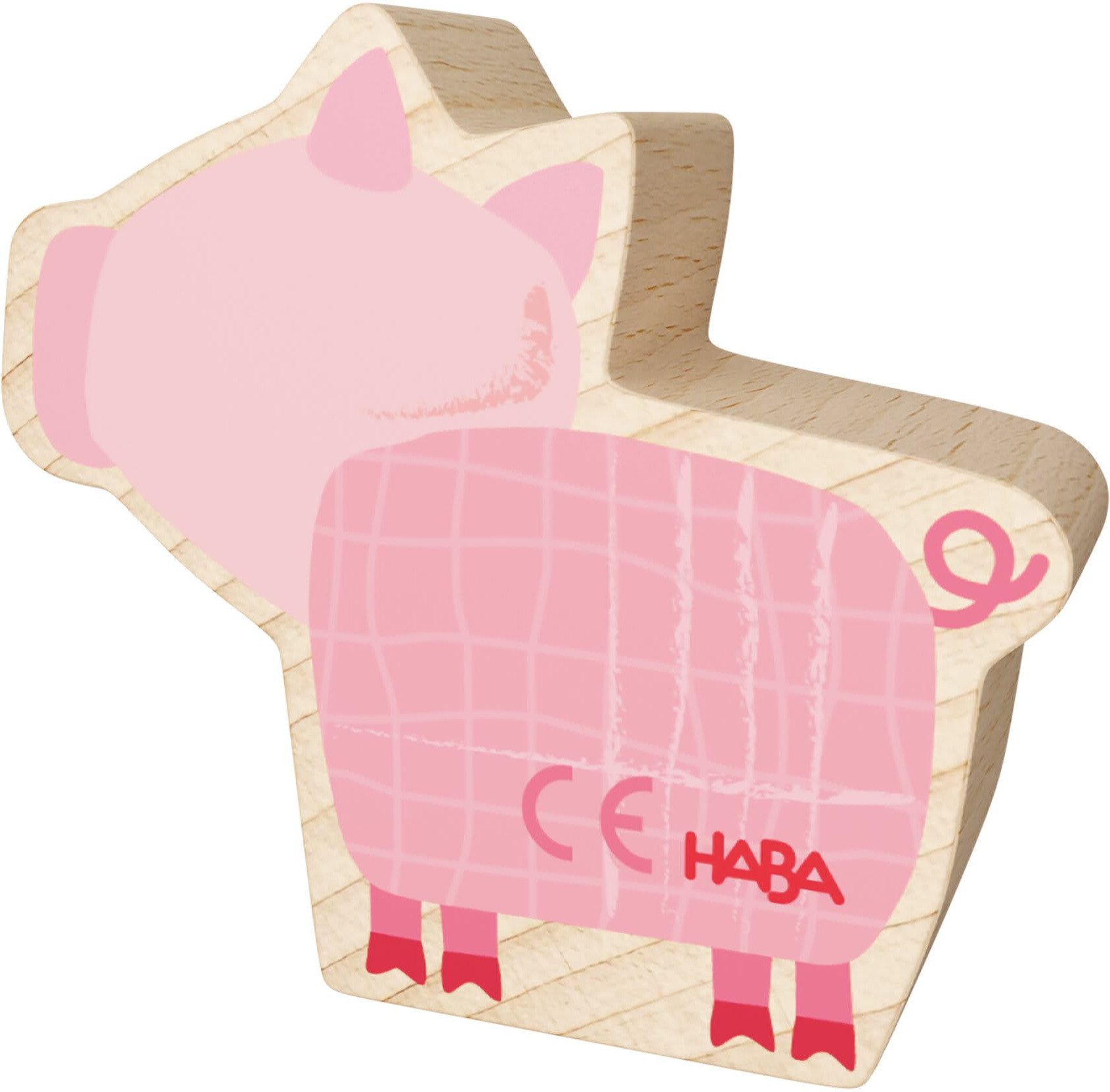 Haba Bau- und Entdeckersteine My 1st Block World Schwein Rosali 2013968001 Spielbausteine