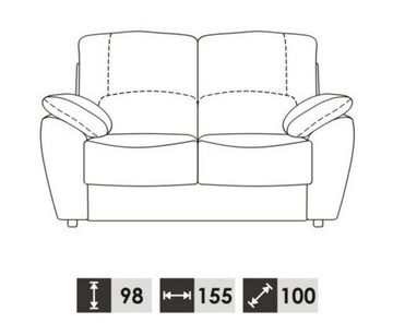 JVmoebel Sofa, Sofagarnitur Echtleder Sofa Couch 3+2 Sitz Modernes Design Polster