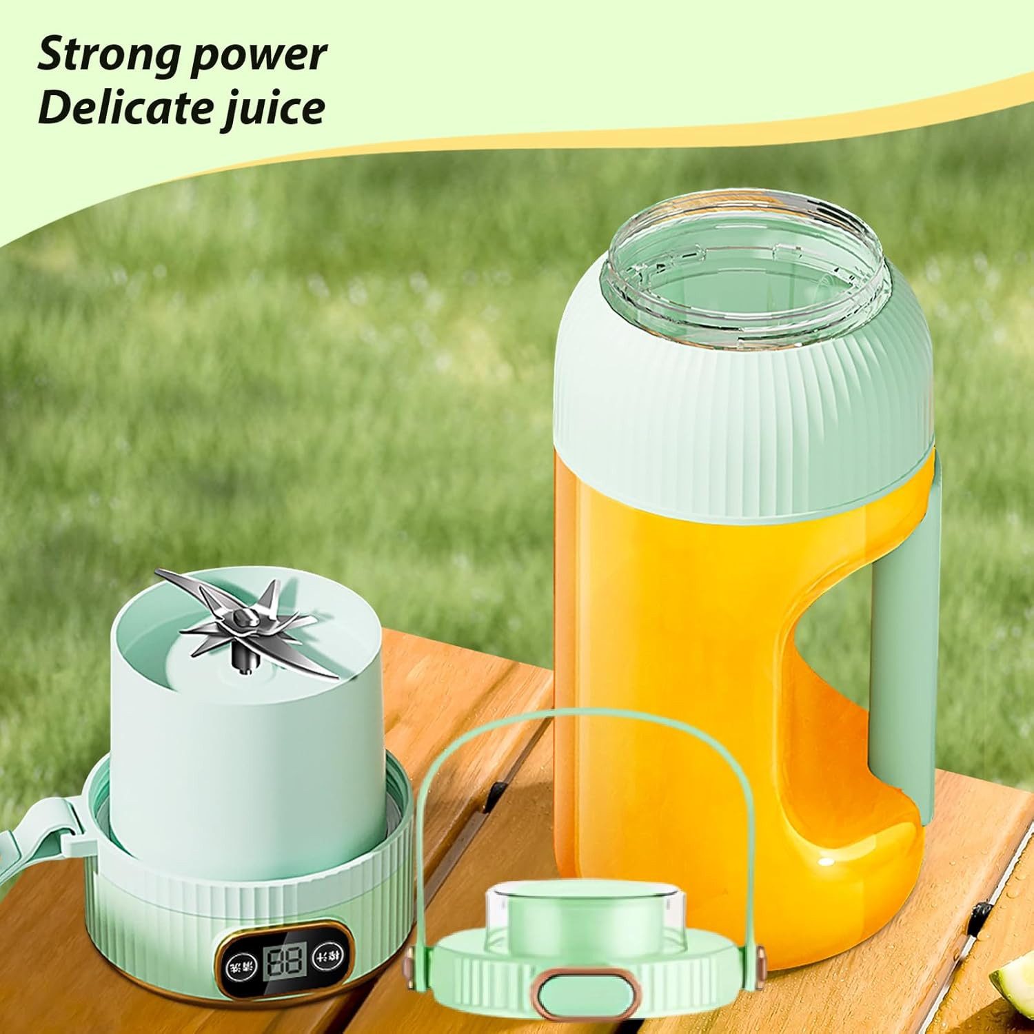 Fine Life Pro Standmixer Tragbarer Saftpresse, 1200 ml großer Fassungsvermögen, 78 W, Mini-Mixer, geeignet für die Küche, im Freien und im Fitnessstudio