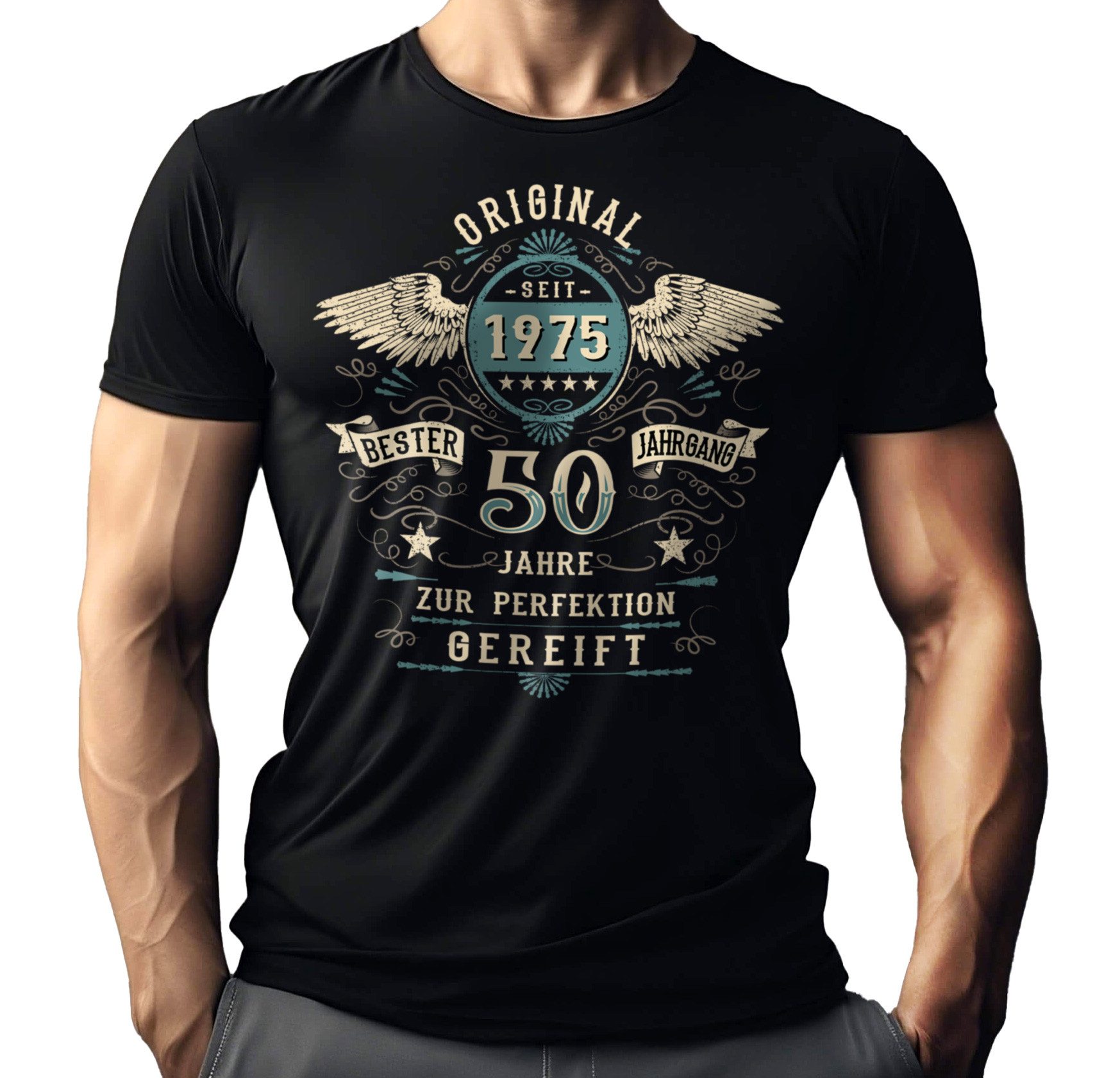 LOBO NEGRO® T-Shirt als Geschenk zum 50. Geburtstag: Original seit 1975 günstig online kaufen