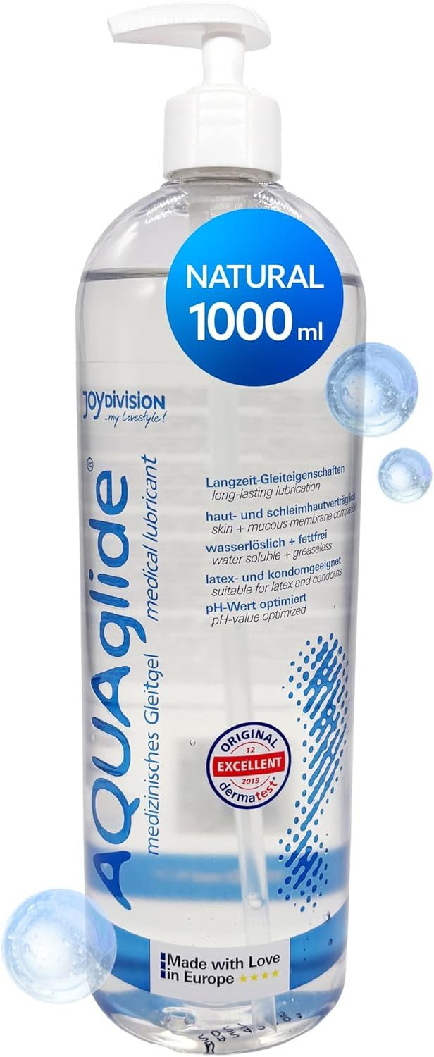 JOYDIVISION Gleitgel AQUAglide Natural Gleitmittel, Das Original, kristallklar und geruchsneutral